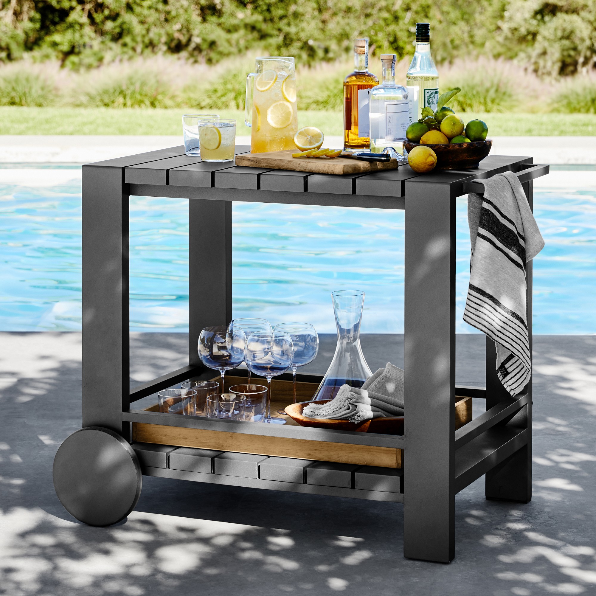 Larnaca Metal Bar Cart (38.5)