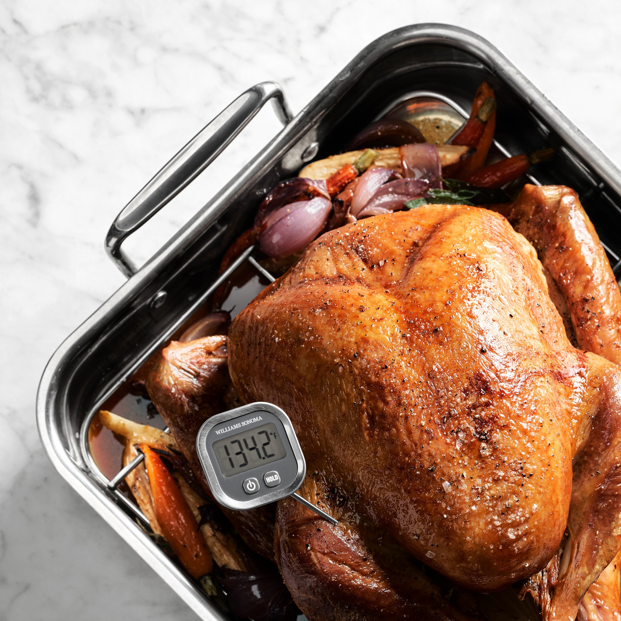 Williams Sonoma Stainless-Steel Ultimate Roaster with Rack
