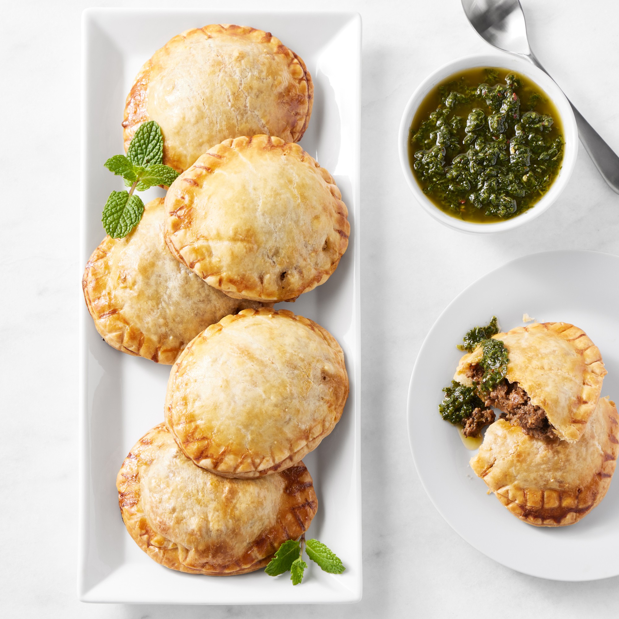 Large Cordero Empanadas with Mint Chimichurri, Serves 6