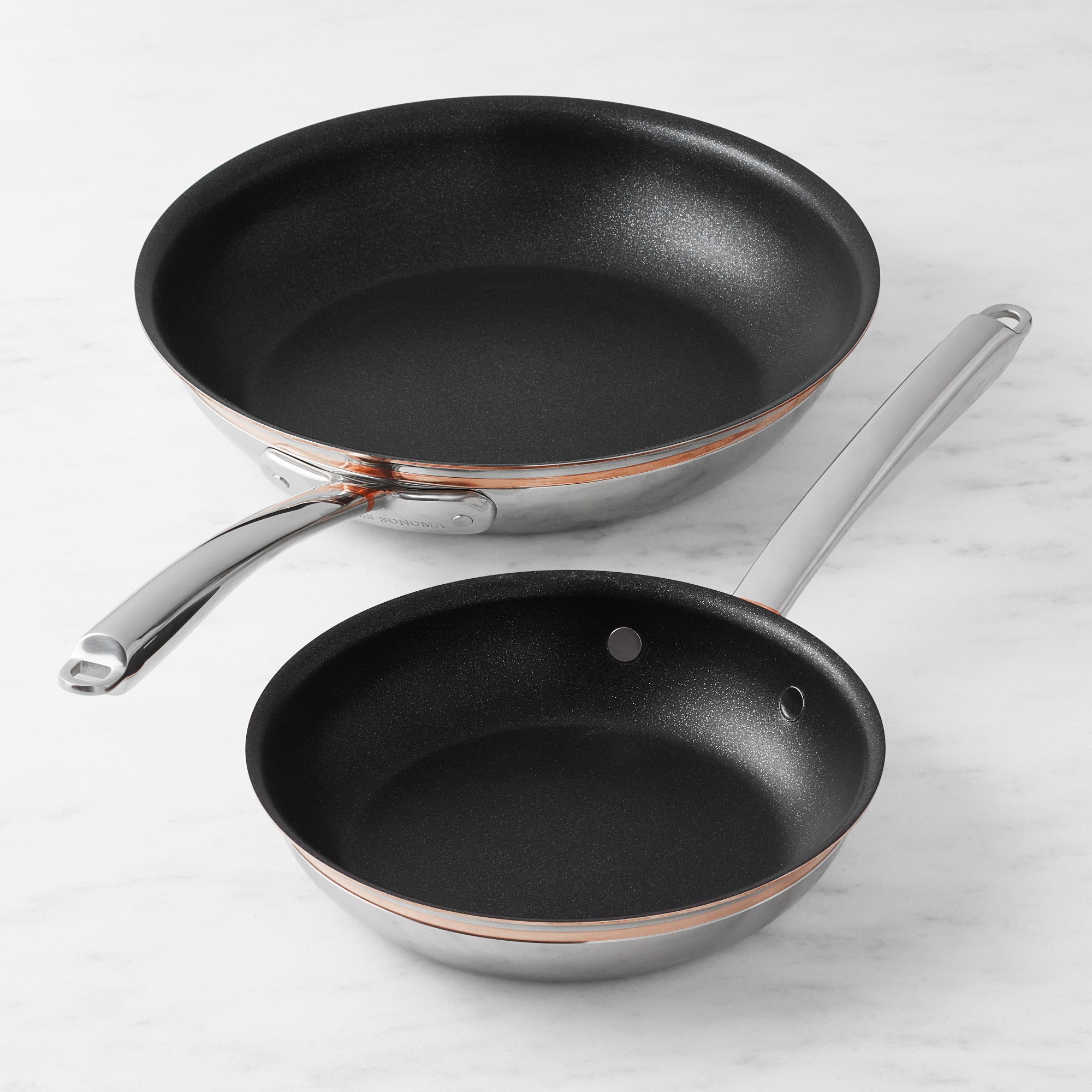 Williams Sonoma Signature Thermo-Clad™ Copper Pro Nonstick Fry Set, 8 & 10