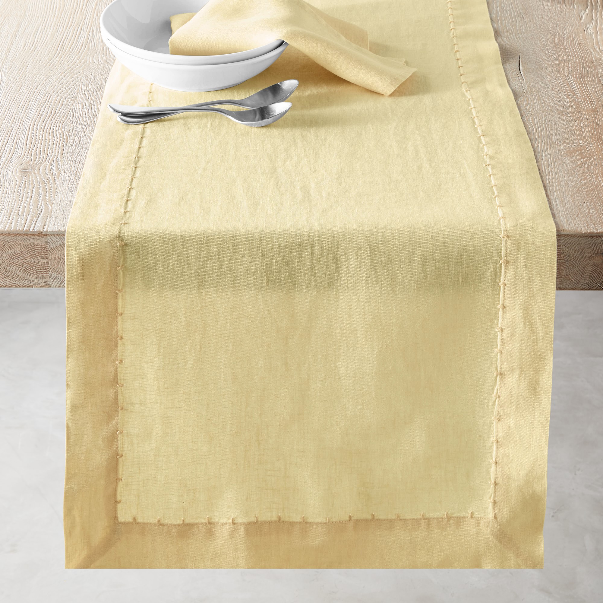 Italian Washed Linen Table Runner