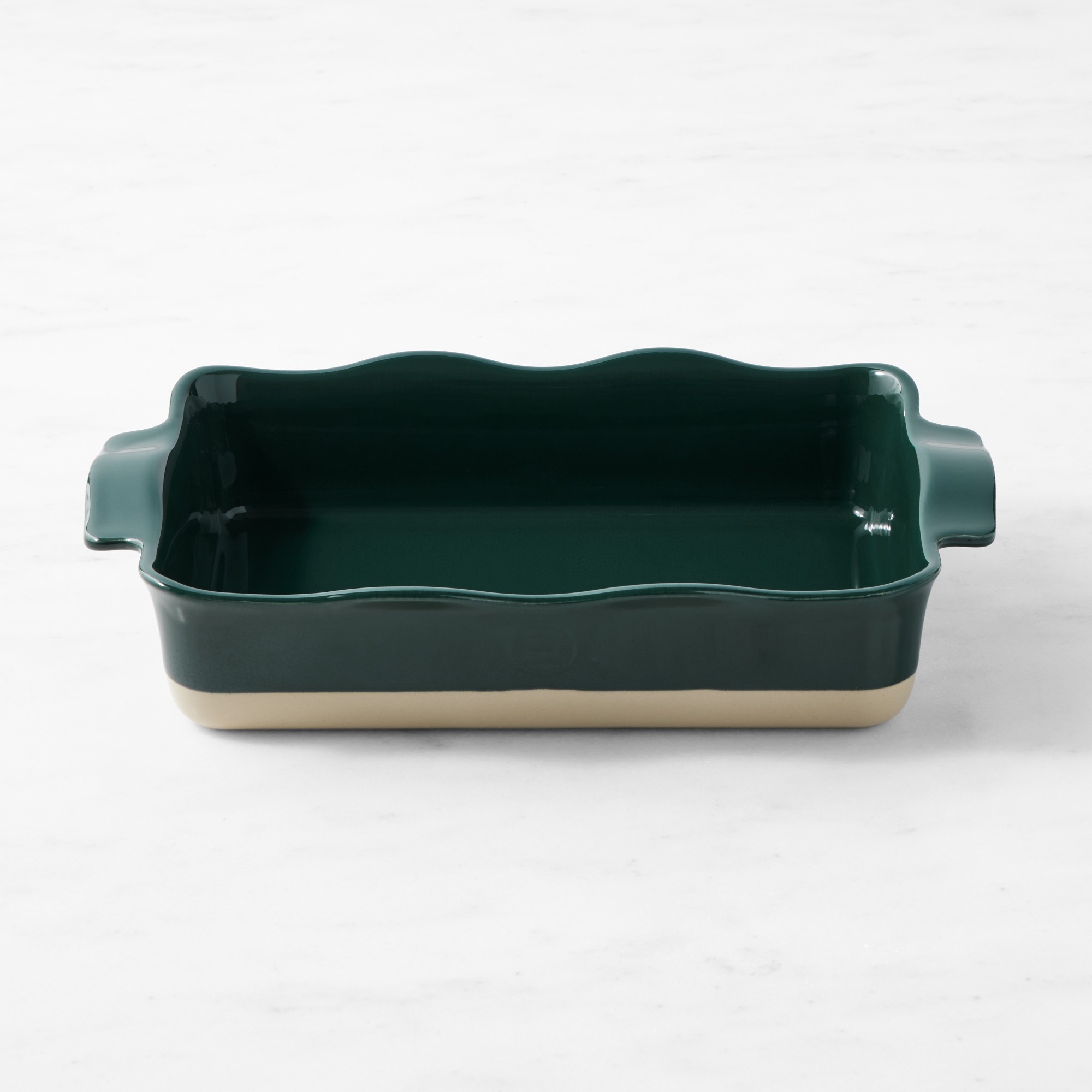 Emile Henry French Ceramic Ruffled Rectangular Baker