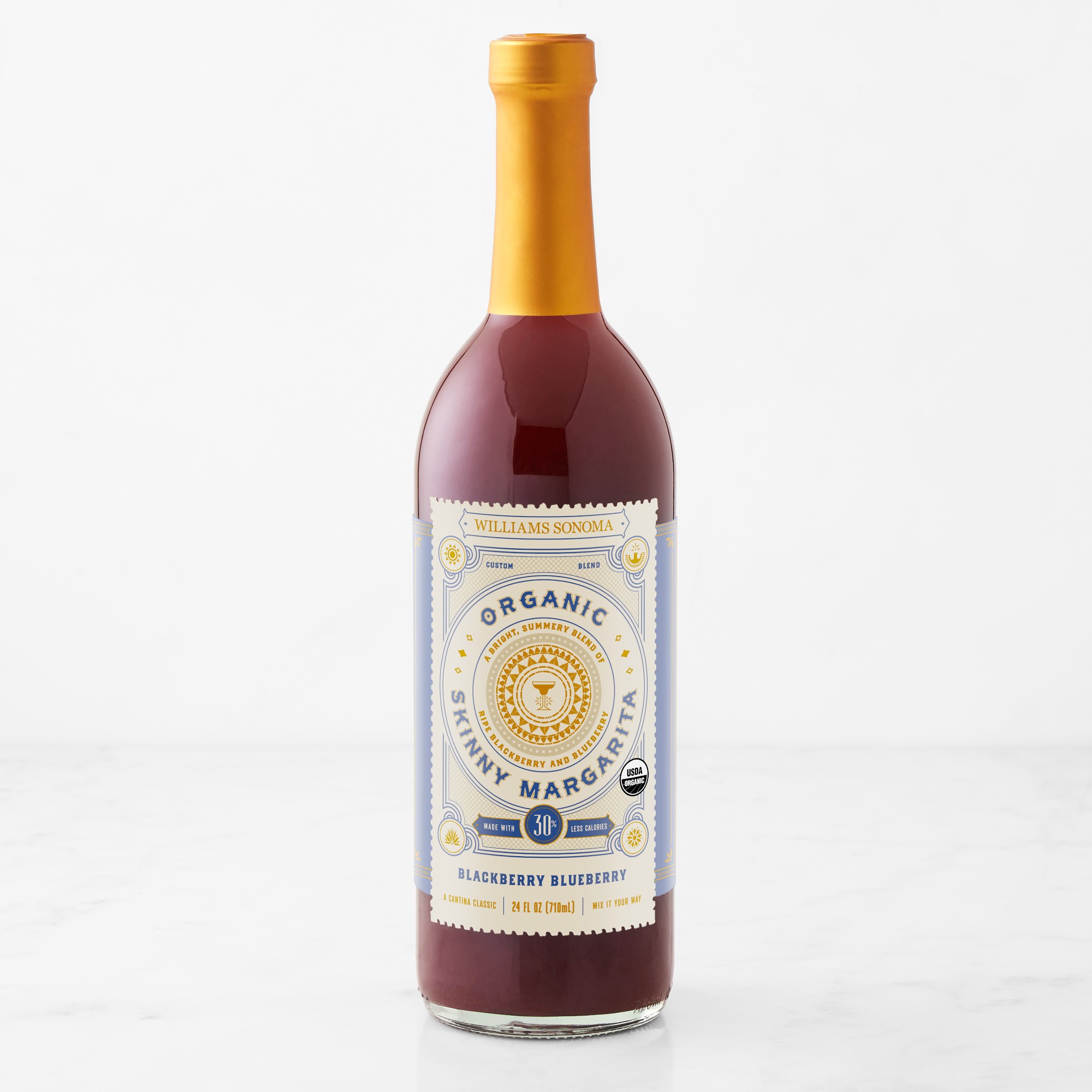 Williams Sonoma Skinny Organic Margarita Mix, Blackberry Blueberry