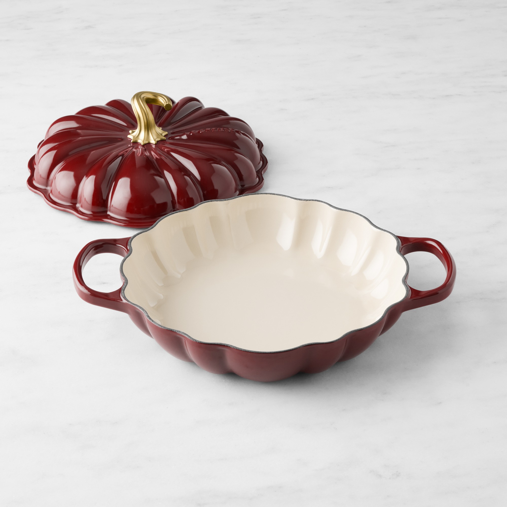 Le Creuset Enameled Cast Iron Pumpkin Braiser, 2 1/4-Qt.