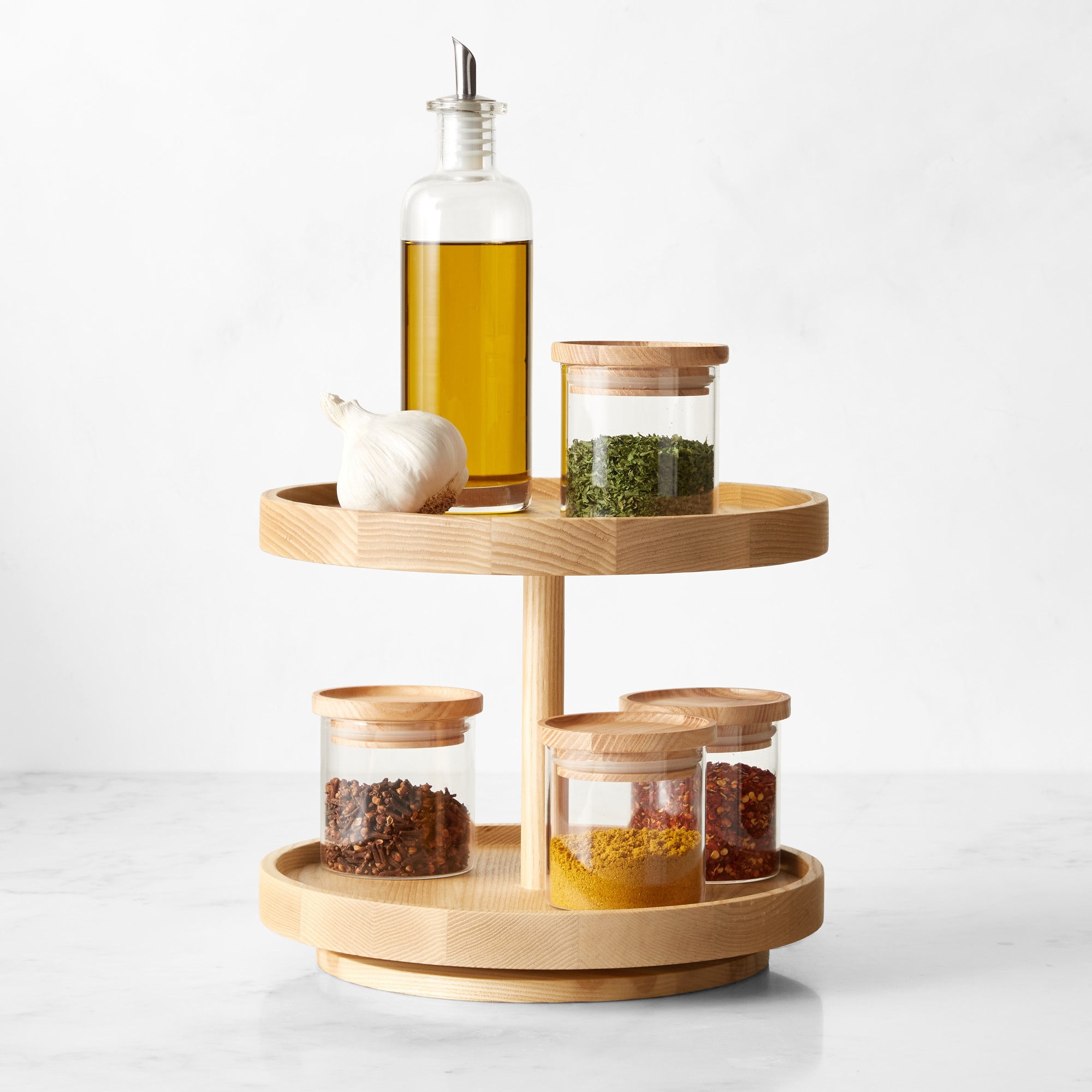 Hold Everything 2-Tiered Lazy Susan, 10 Base