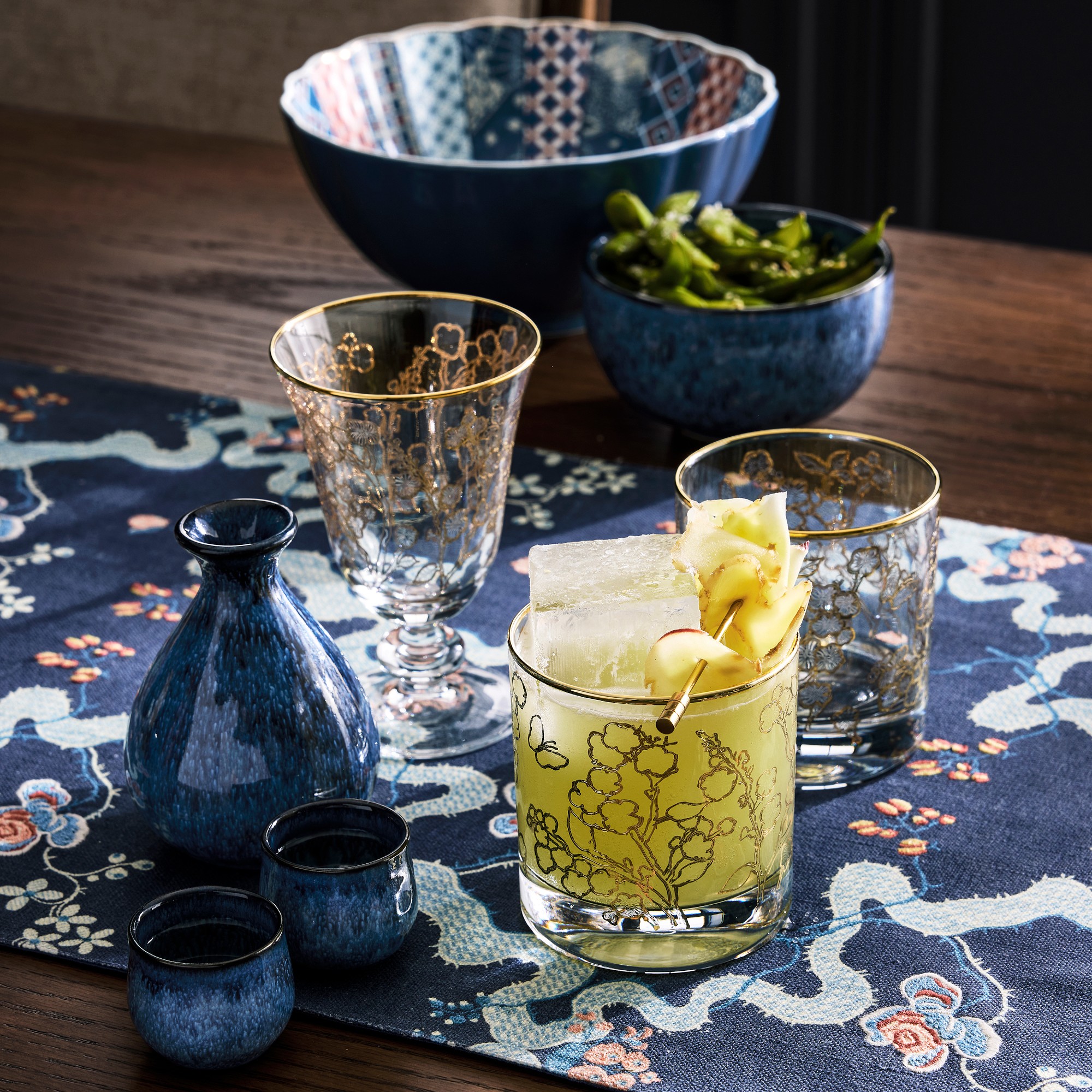 Embroidered Blossom Table Runner