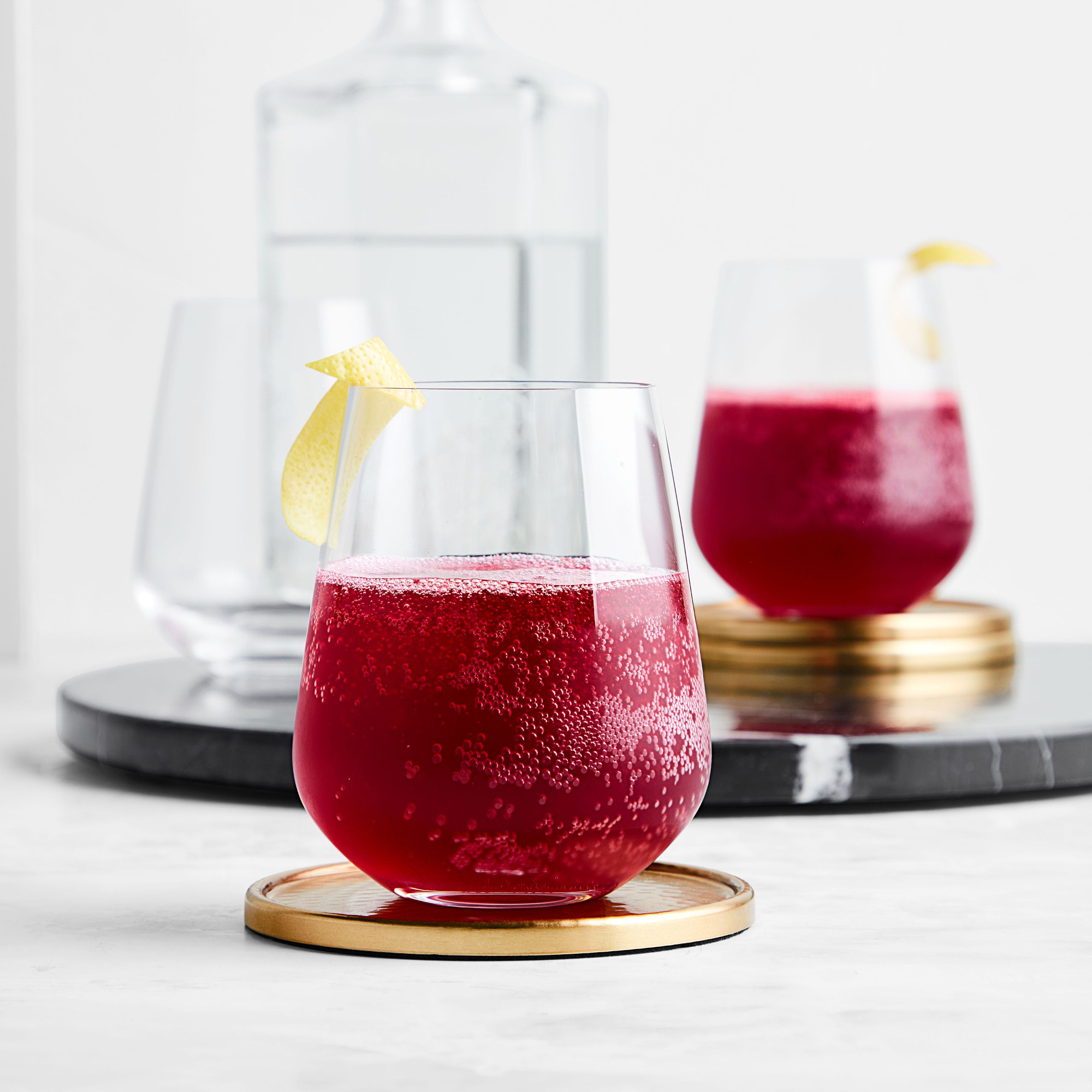 Williams Sonoma Estate Stemless White Wine Glasses