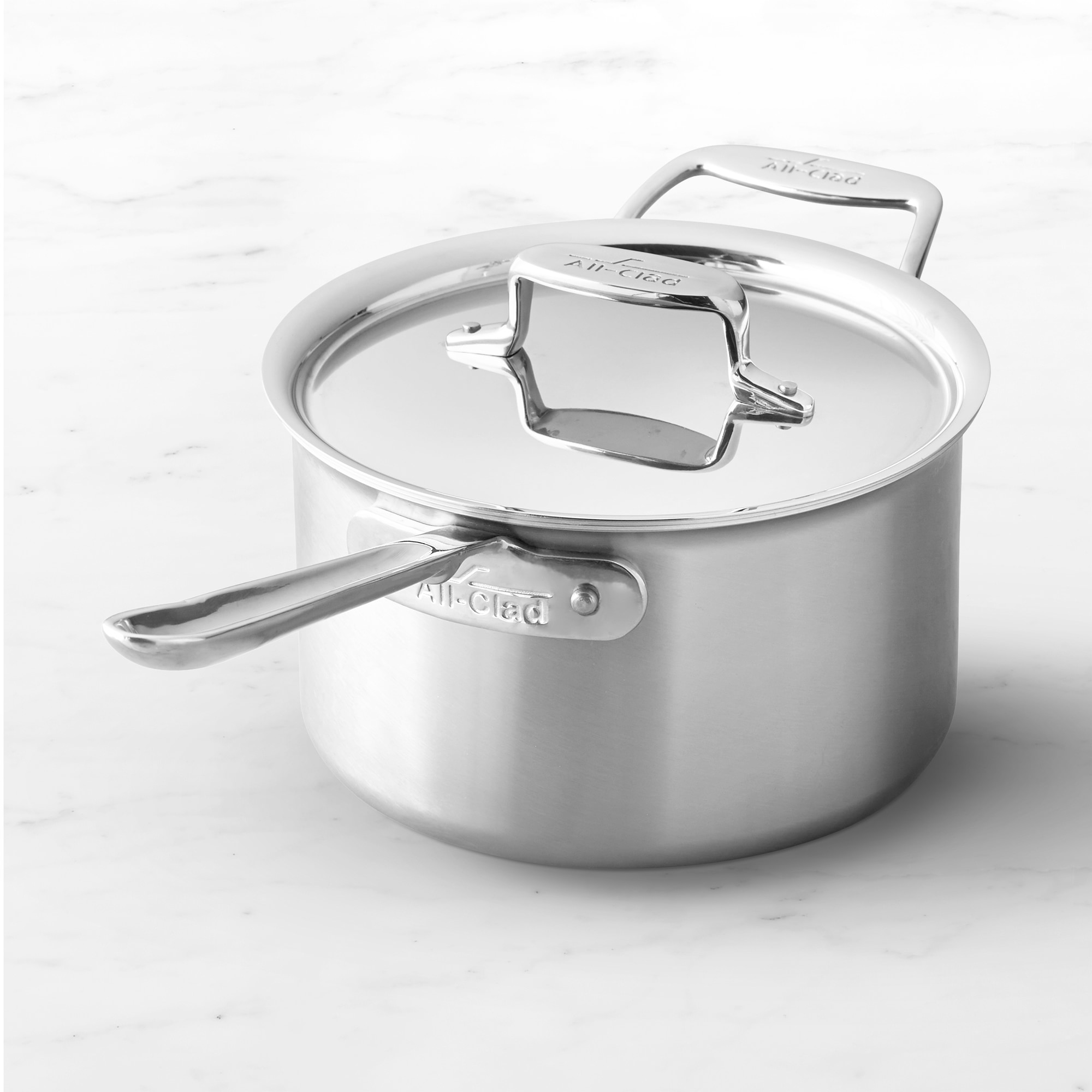 All-Clad D5® Brushed Stainless-Steel Saucepans