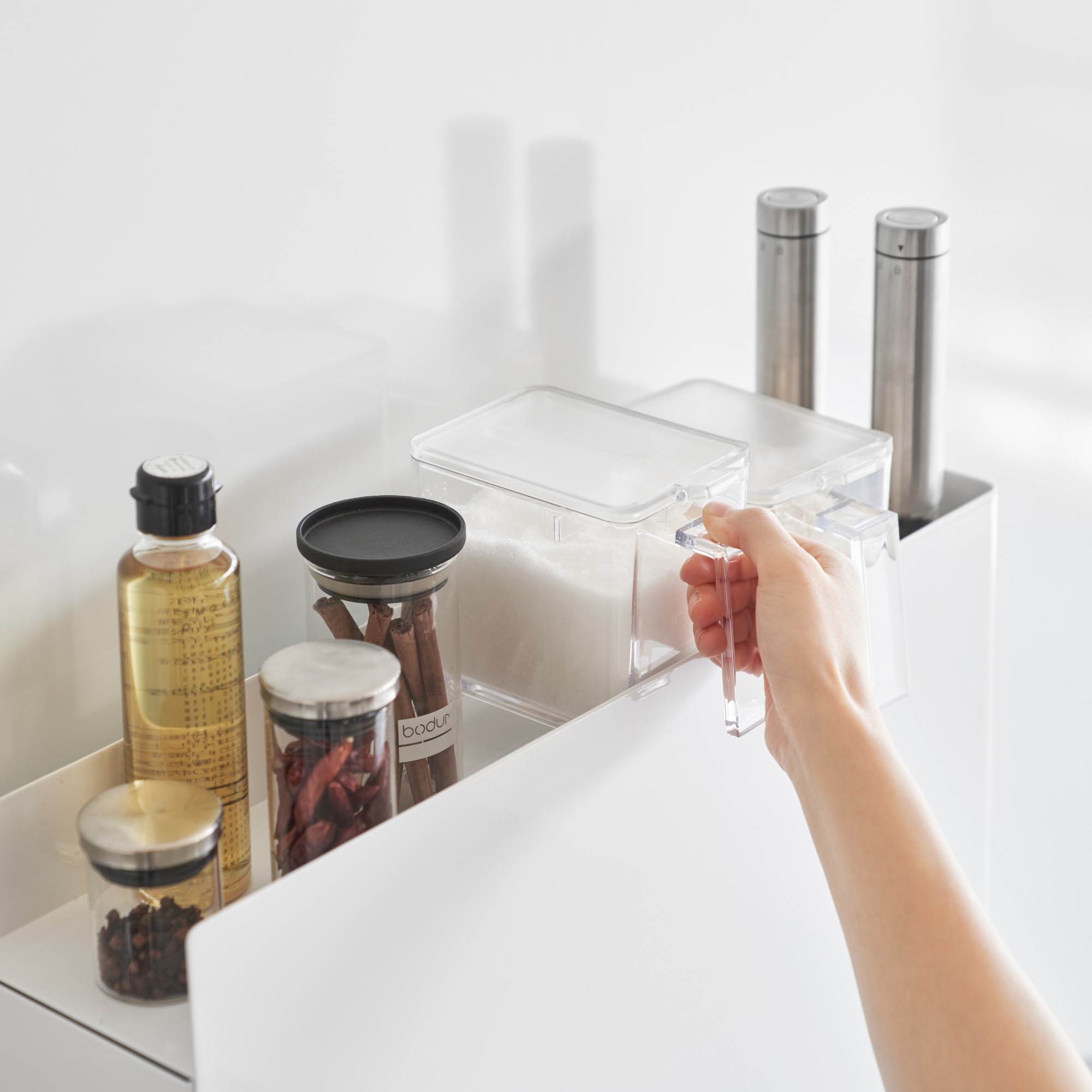 Yamazaki Home Two-Tier Sliding Drawer Seasoning Rack