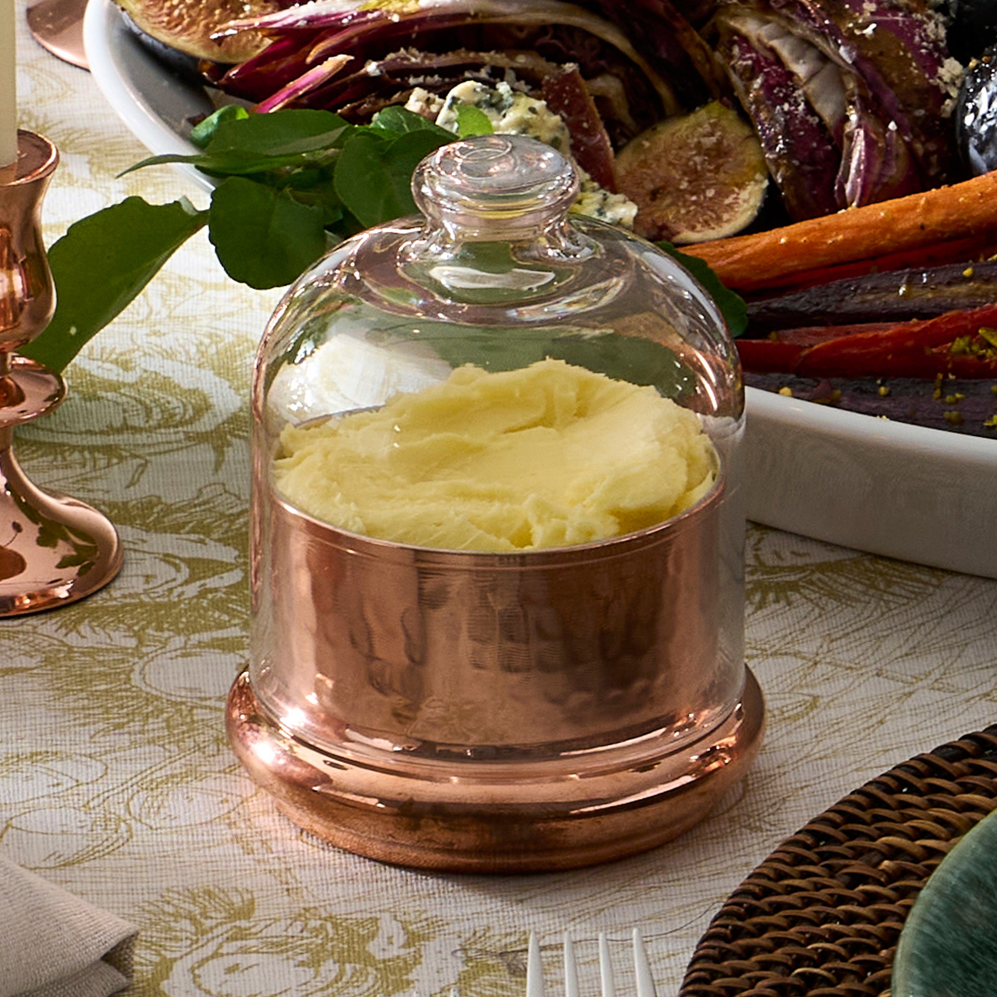 Williams Sonoma Hammered Copper Butter Keeper