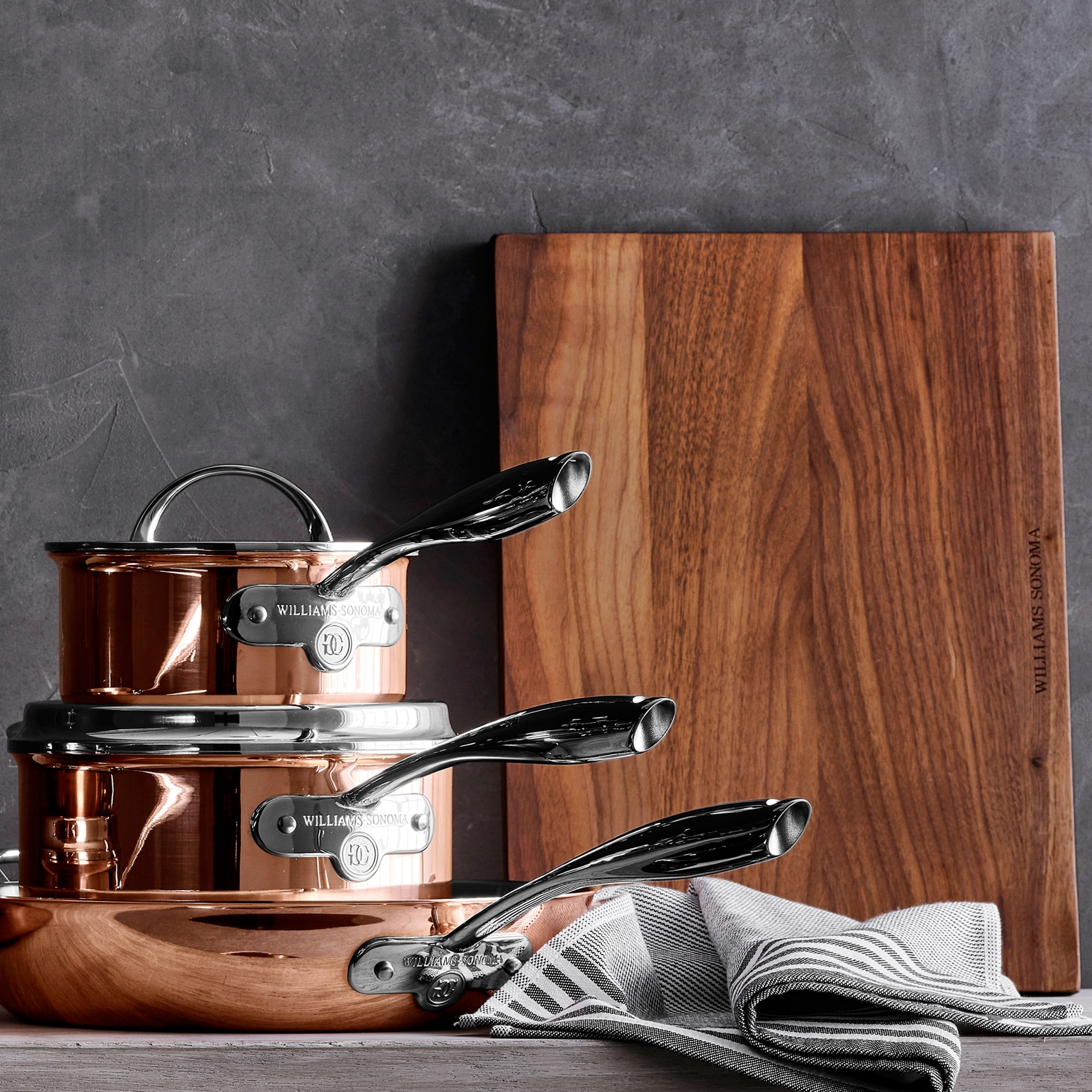 Williams Sonoma Signature Thermo-Clad™ Copper 10-Piece Cookware Set