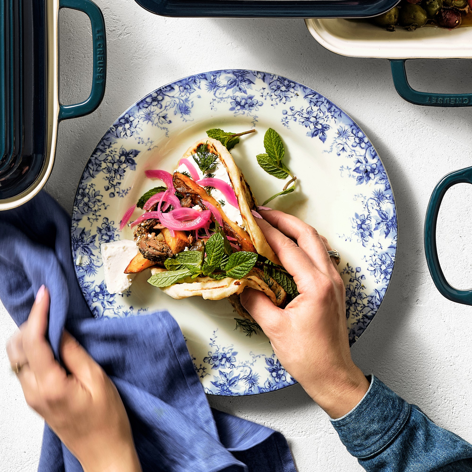 English Floral Dinner Plates