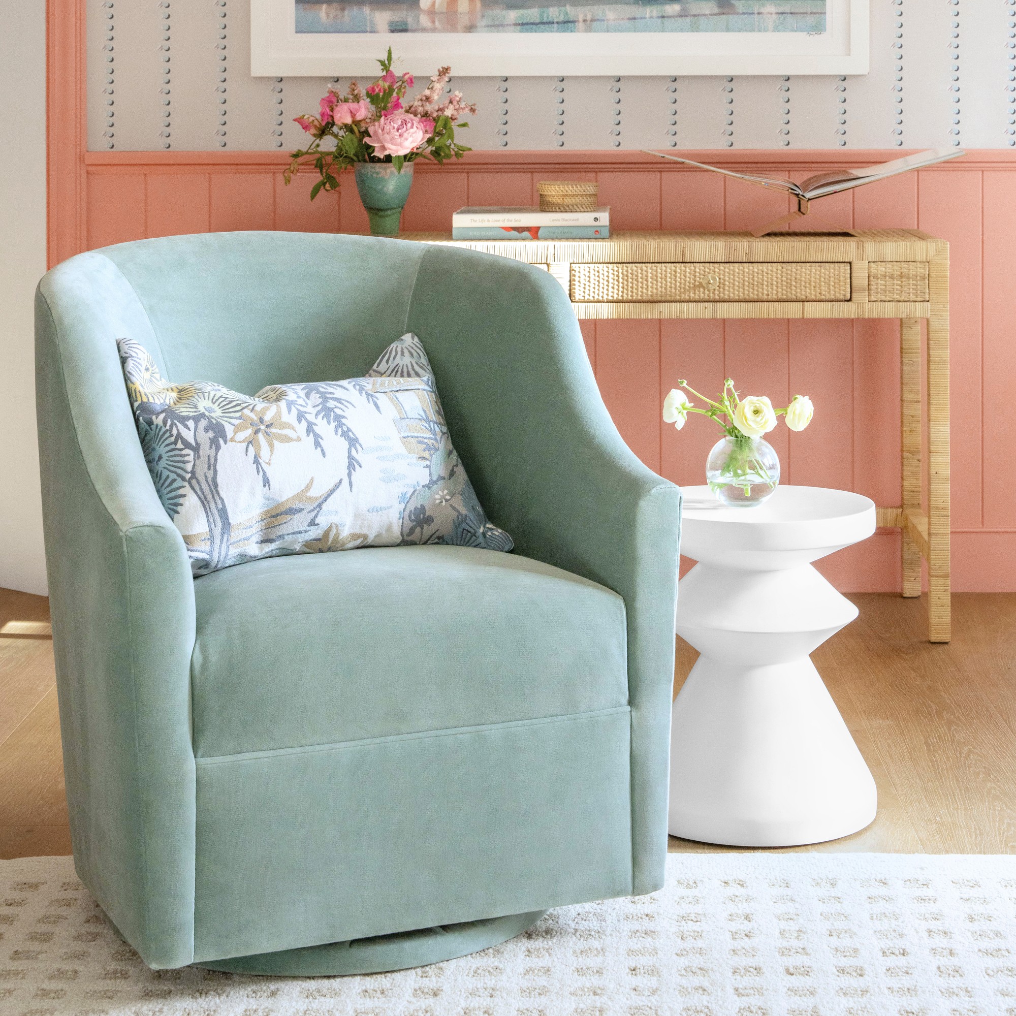 Scalamandré Sea Of Trees Embroidered Pillow Cover