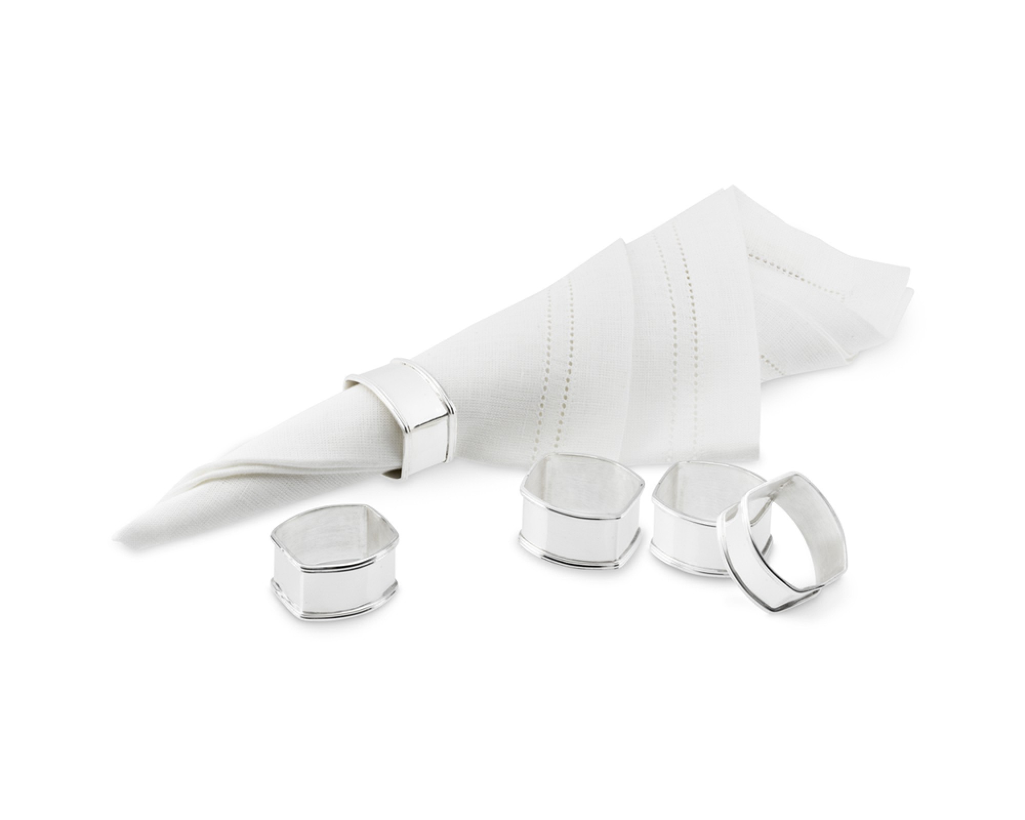 Heirloom Silver Napkin Rings, Set of 4