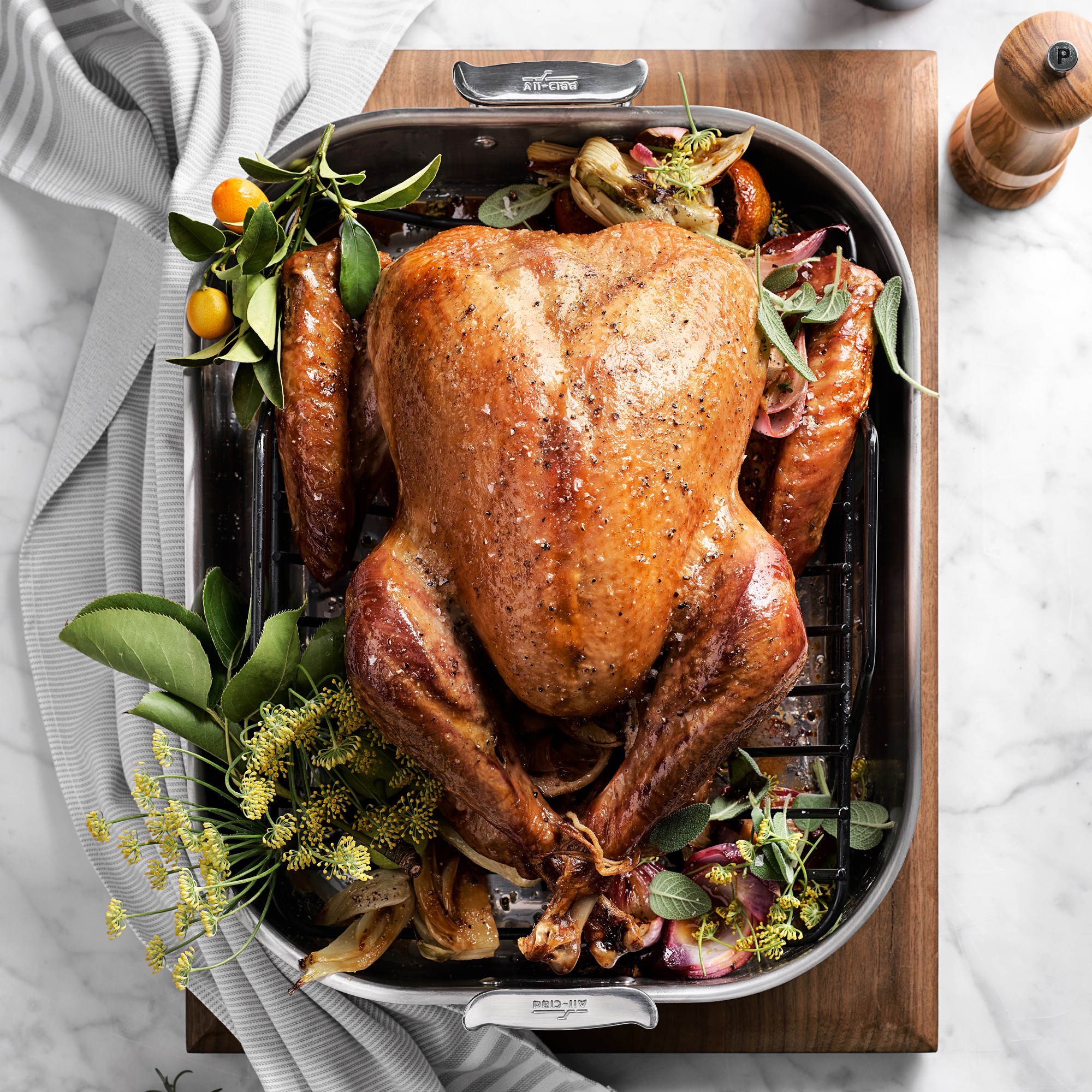 All-Clad Stainless-Steel Roasting Pan with Rack