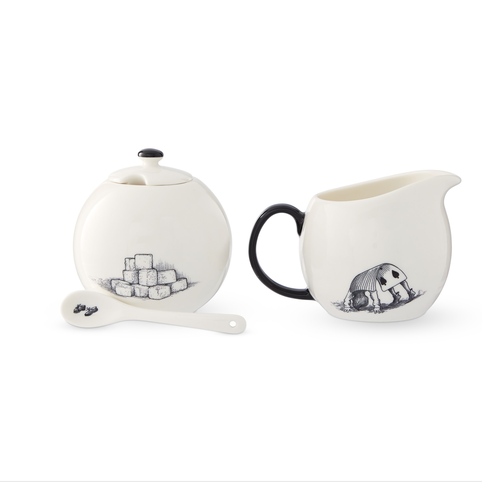 Rory Dobner x Williams Sonoma Alice's Adventures In Wonderland Tea Set Cream & Sugar