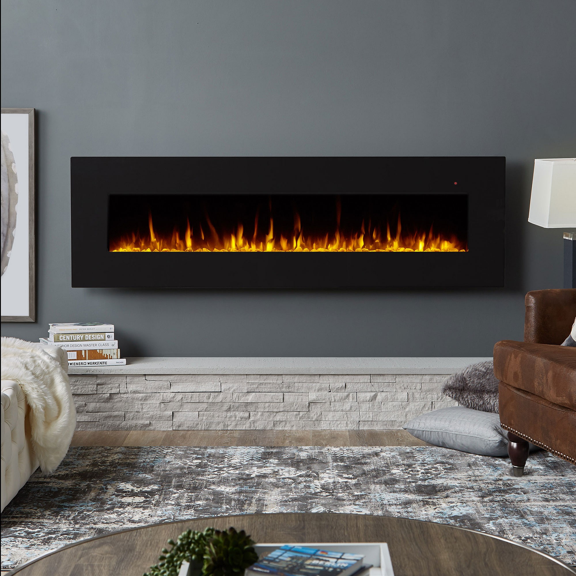 Faroe Wall Hung Electric Fire Place (40-72)