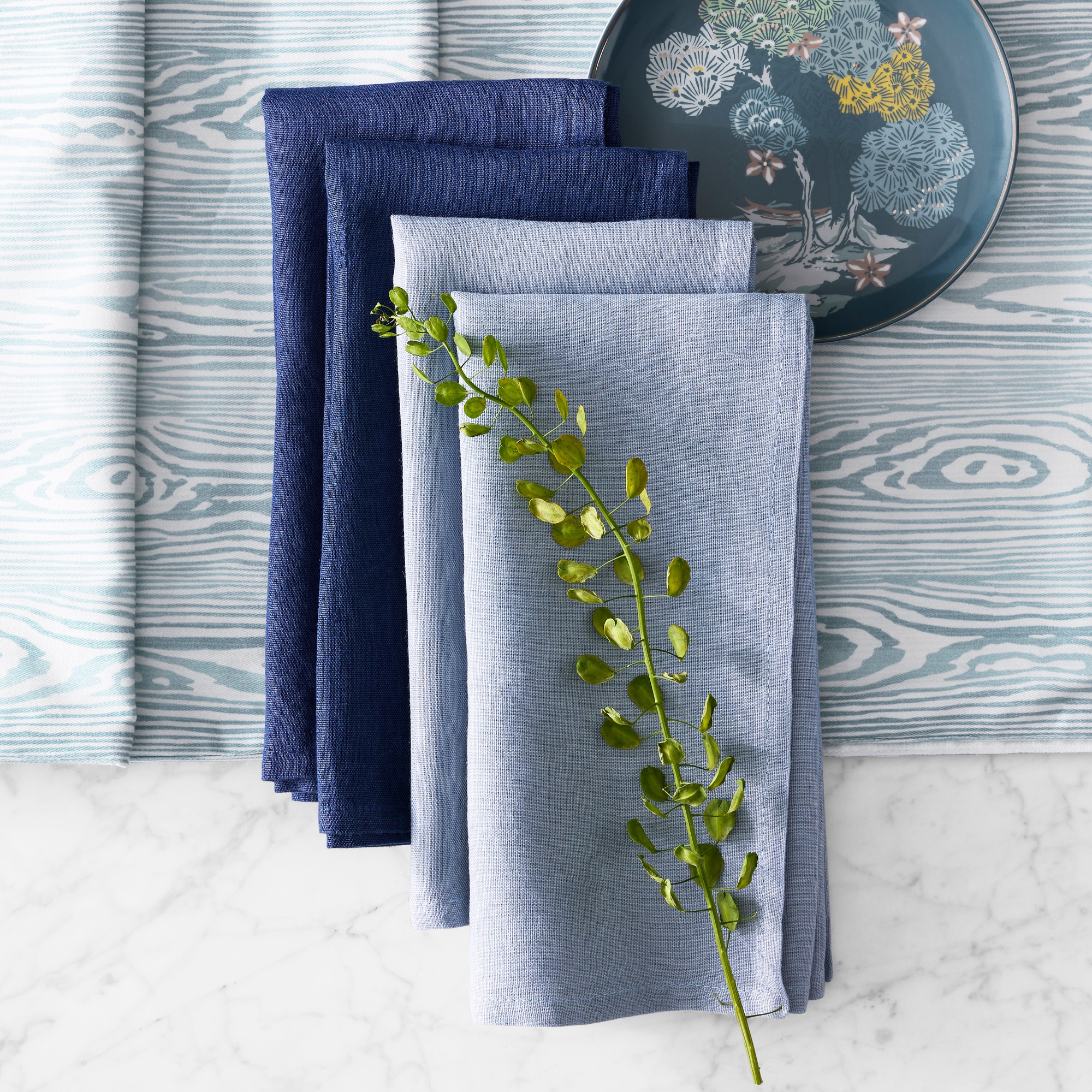 Italian Washed Linen Napkins, Set of 4