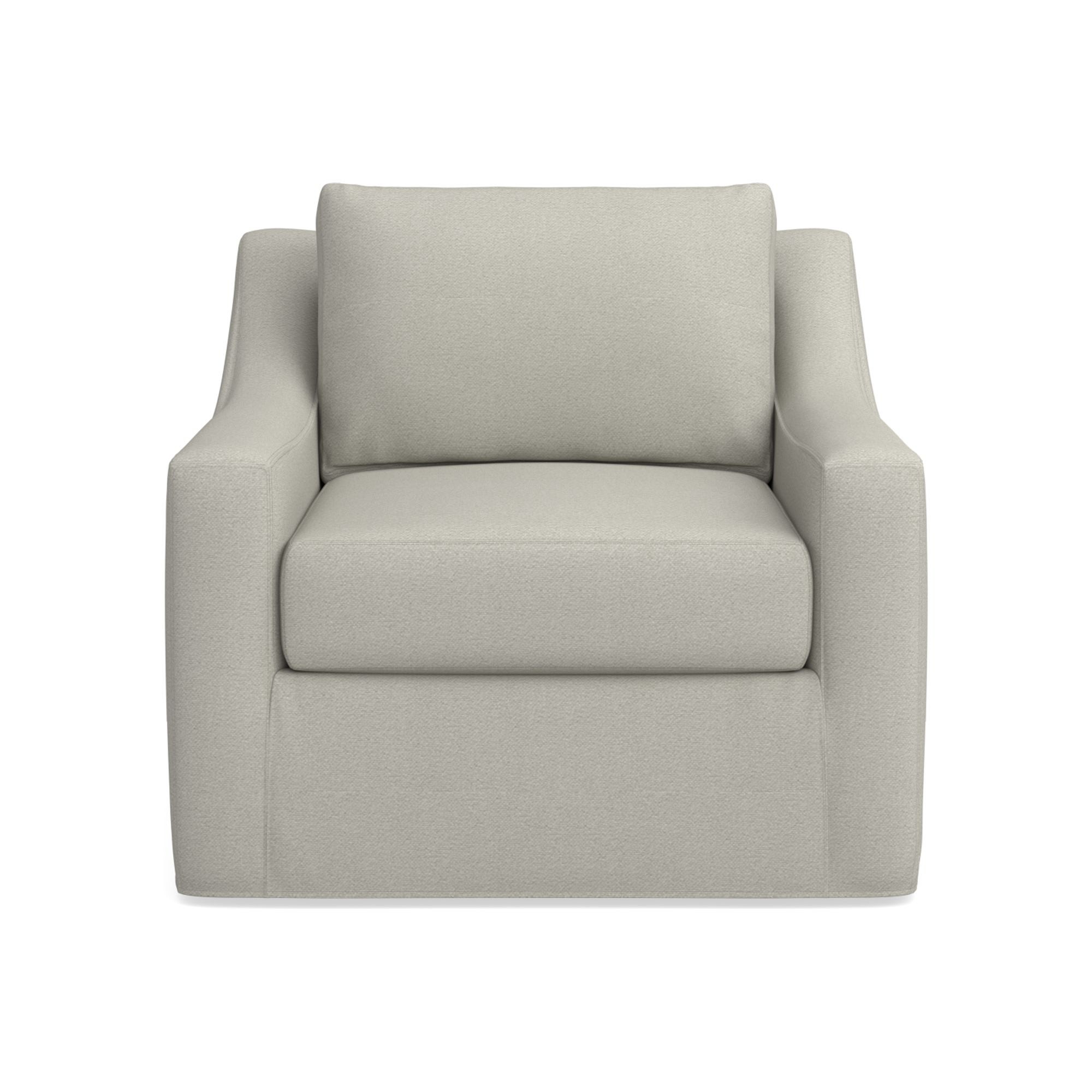 Ghent Slope Arm Slipcovered Swivel Chair