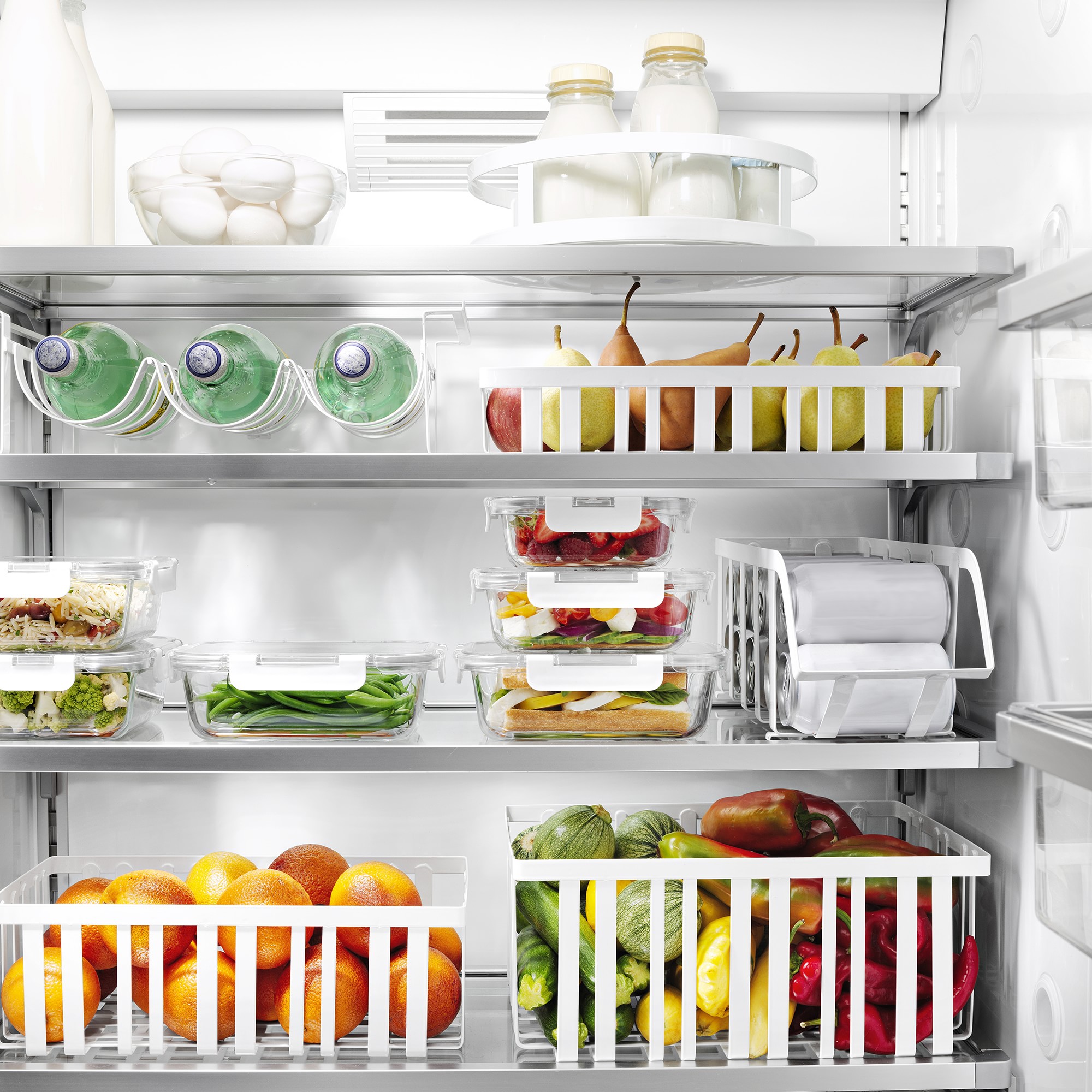 Hold Everything Metal Powder Coat Soda Can Bin