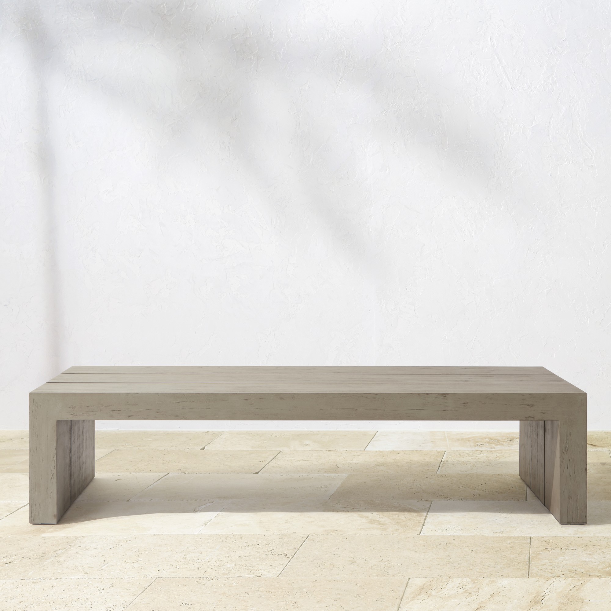Larnaca Outdoor Grey Teak Rectangular Coffee Table (60)