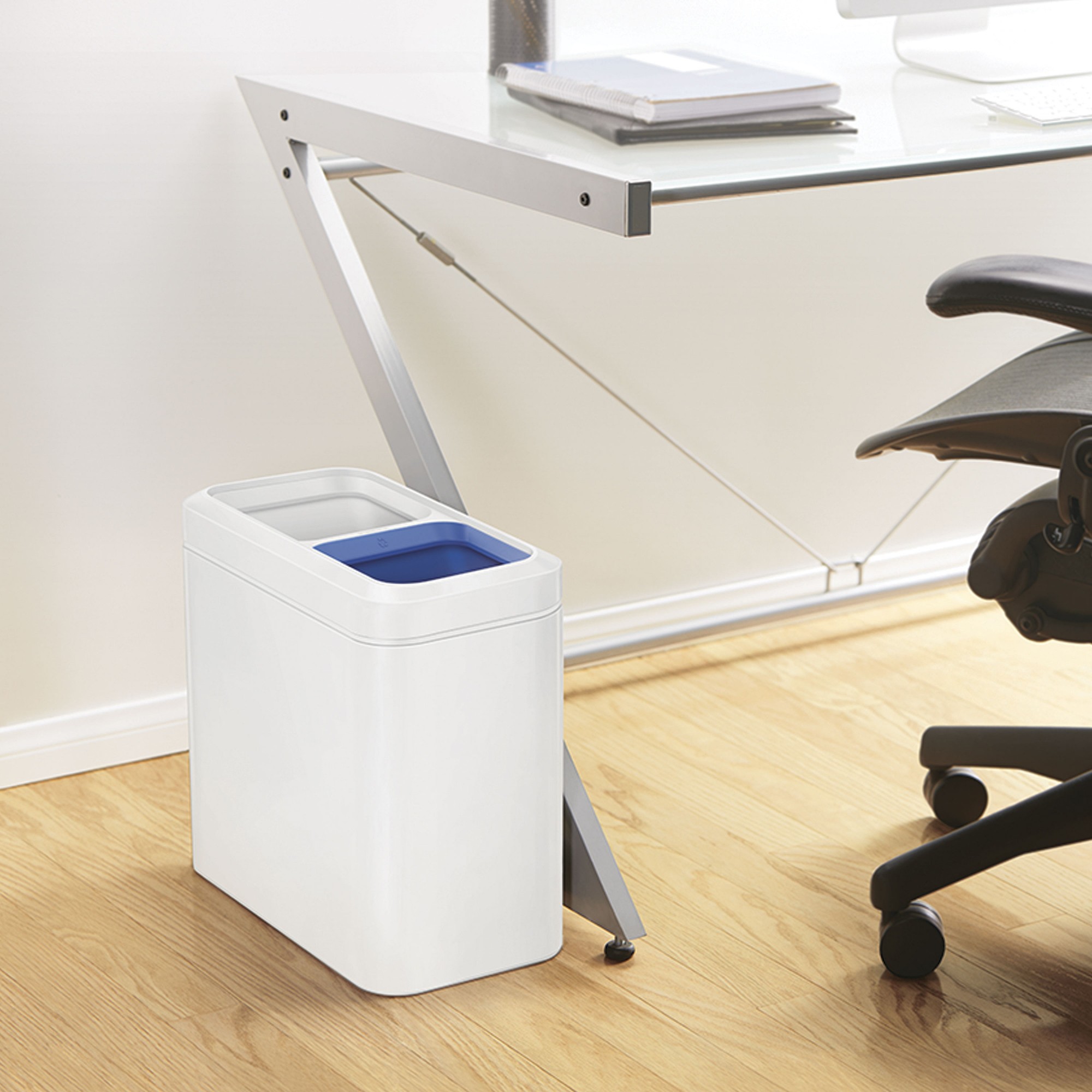 simplehuman™ 20-L. Dual Compartment Slim Open Recycler Can