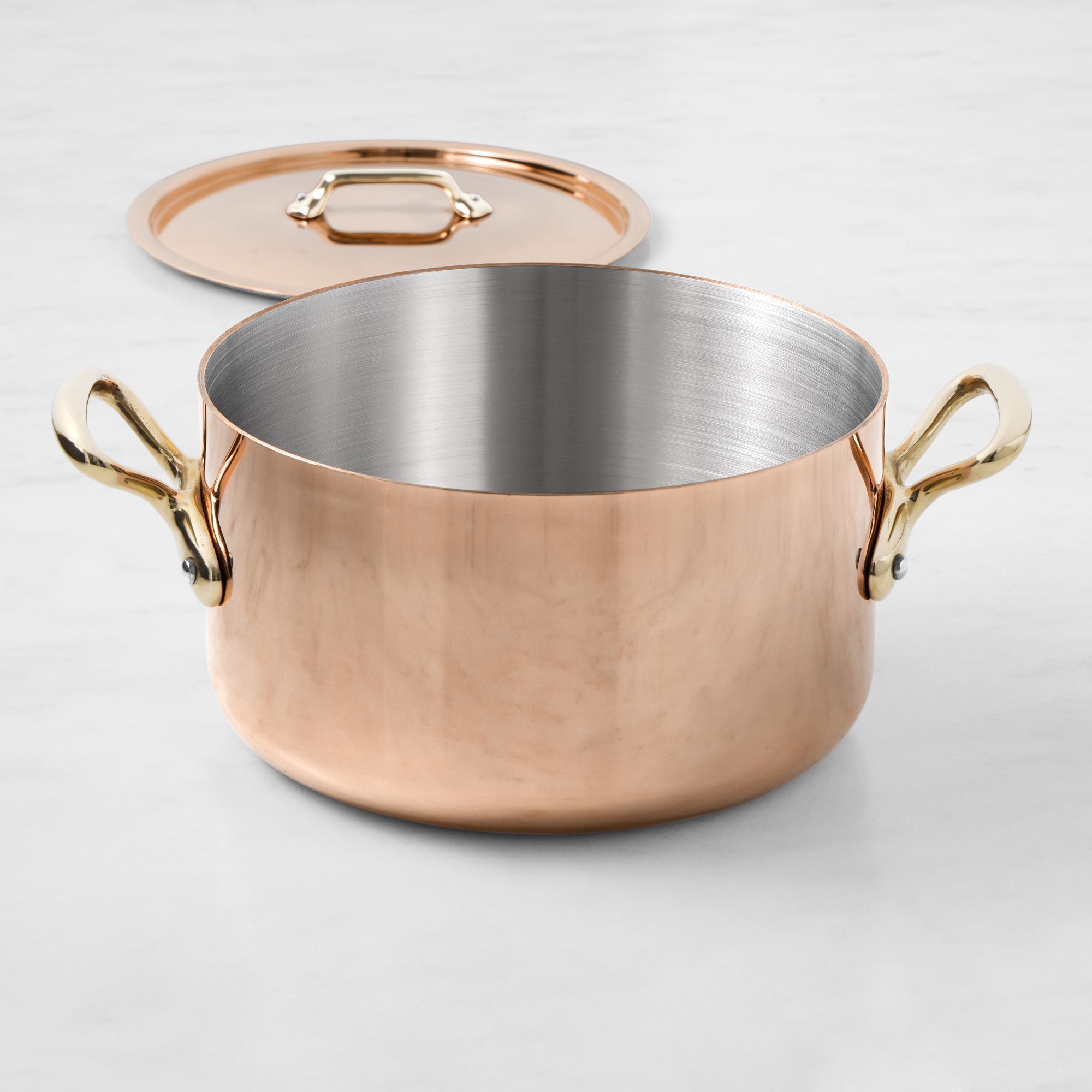 Mauviel M'250B Copper Stew Stockpot, 5-Qt.
