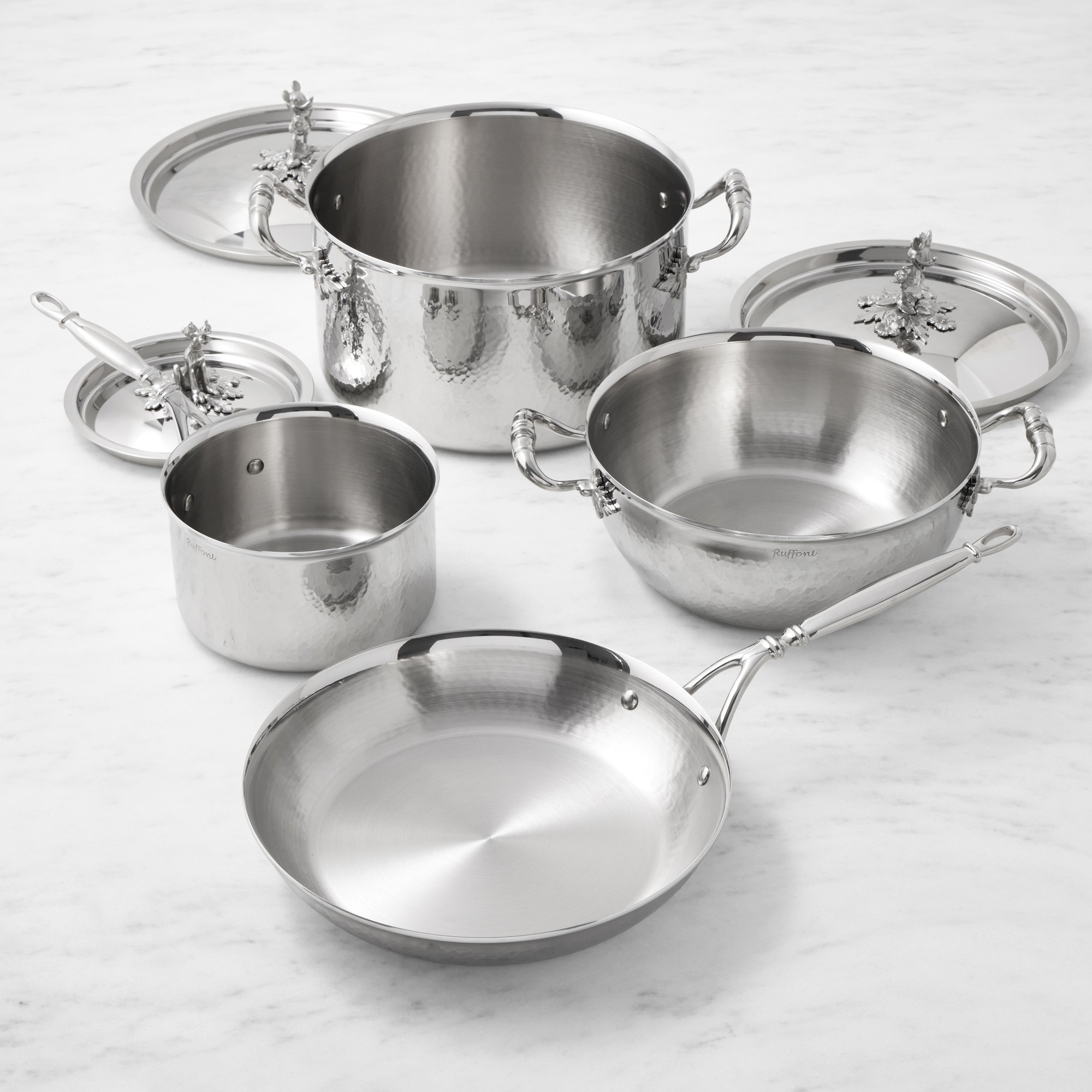 Ruffoni Opus Disney© Hammered Stainless-Steel 7-Piece Cookware Set