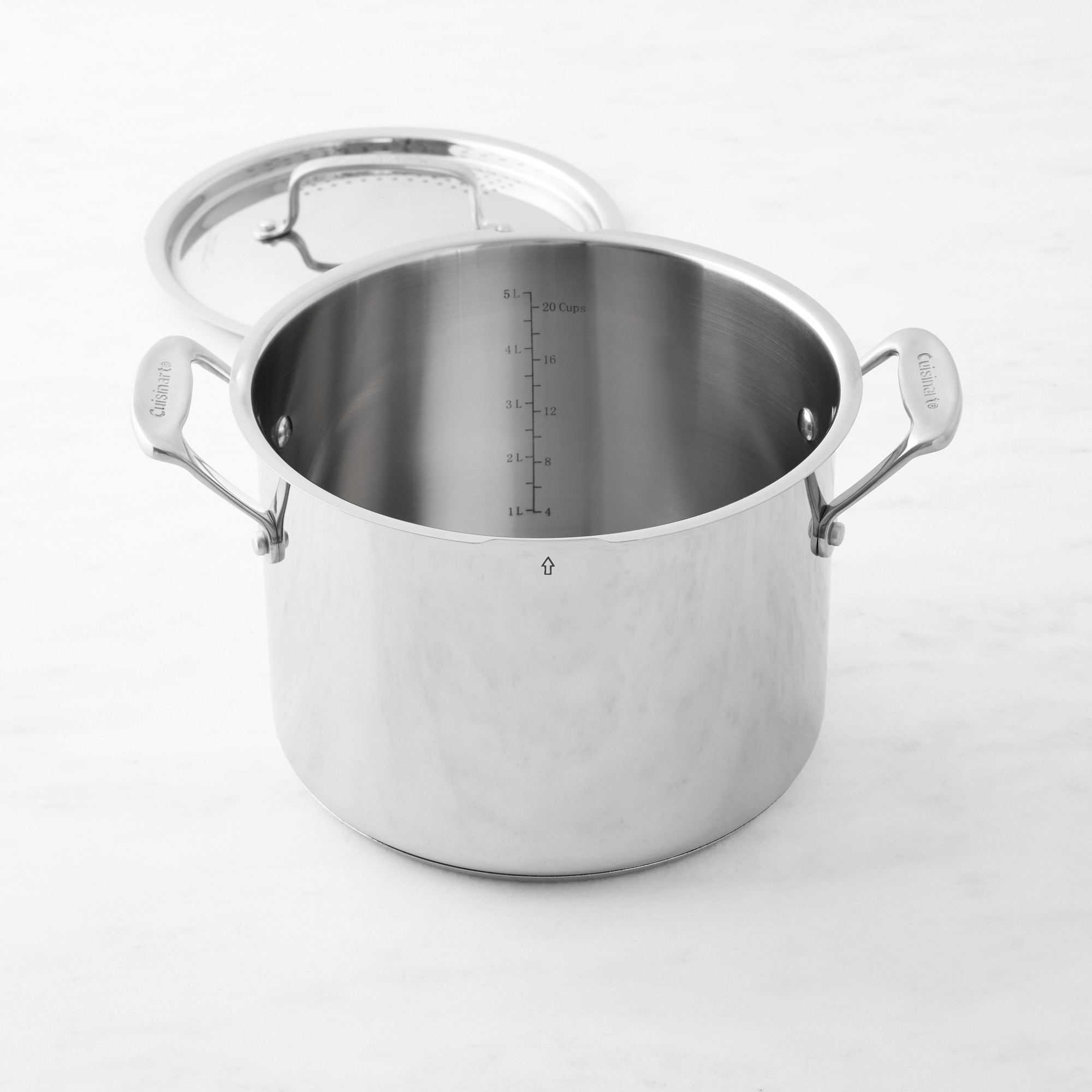 Cuisinart Chef's Classic Stainless-Steel Pasta Pot with Straining Cover, 6-Qt.