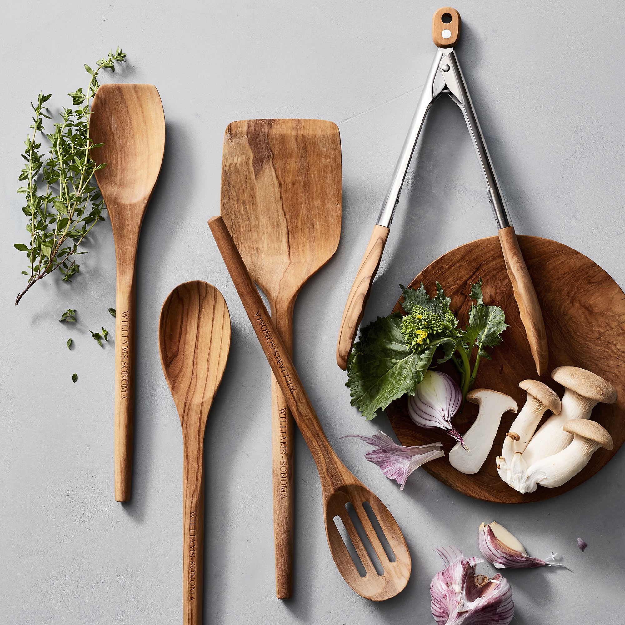 Williams Sonoma Olivewood Slotted Spoon