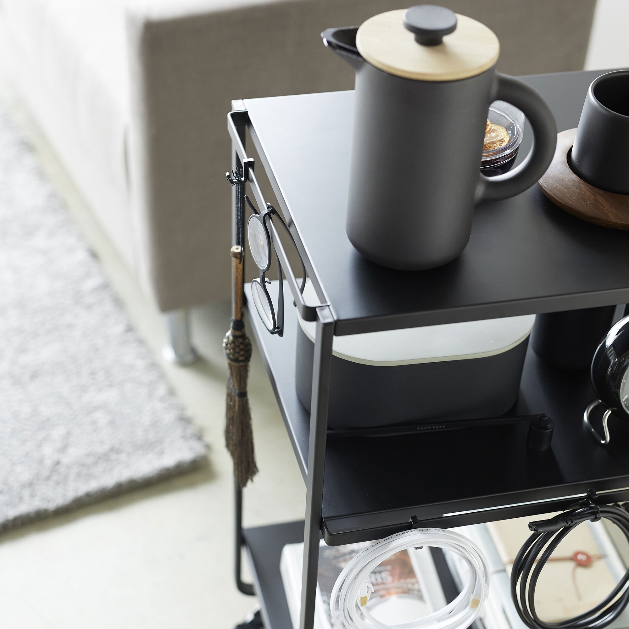 Yamazaki Home Tower Rolling Utility Cart