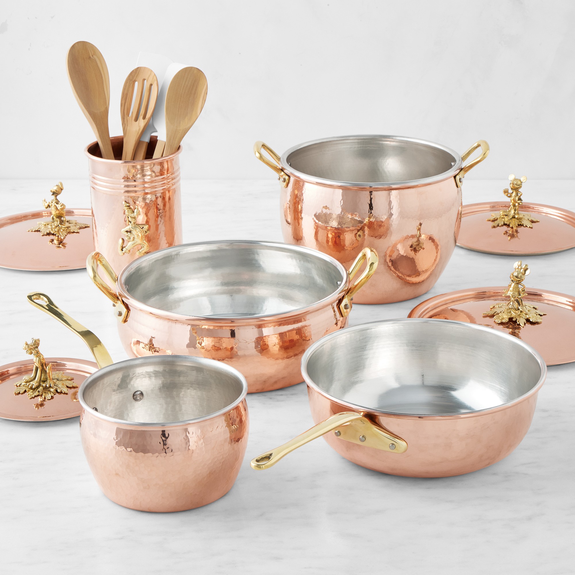 Ruffoni Historia Disney© Hammered Copper Ultimate 9-Piece Cookware Set