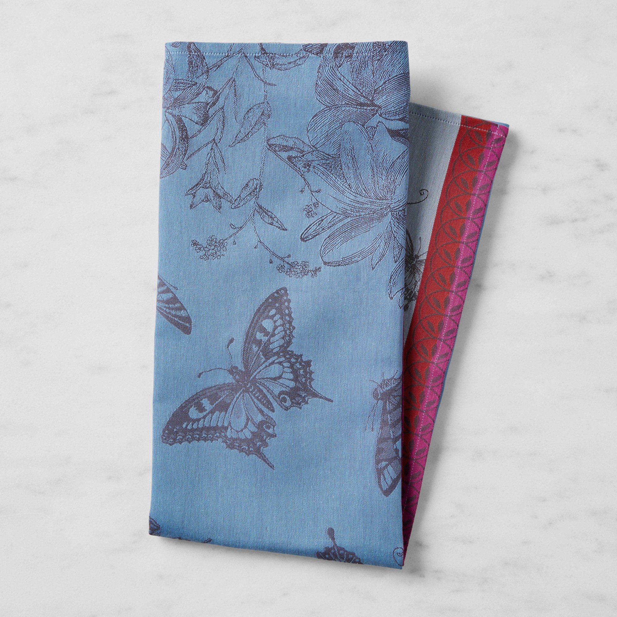 Jacquard Francais Butterfly Blue Tea Towel