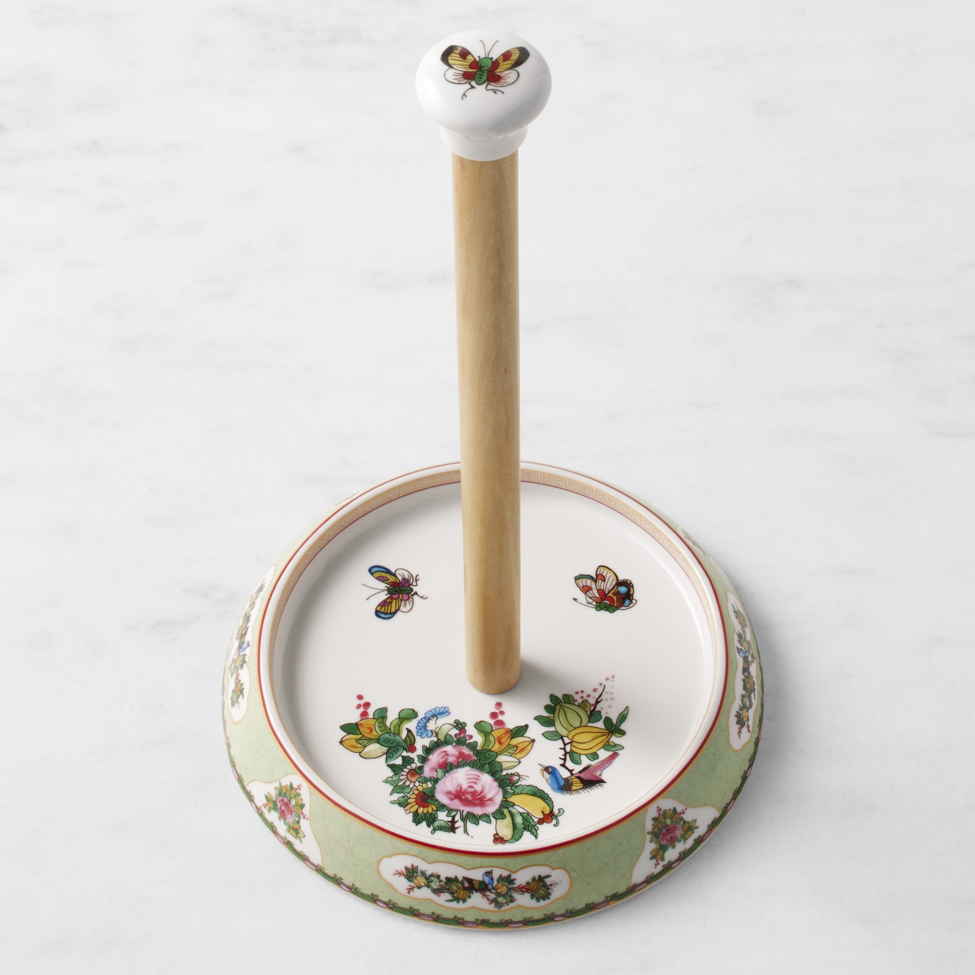 Famille Rose Porcelain Paper Towel Holder