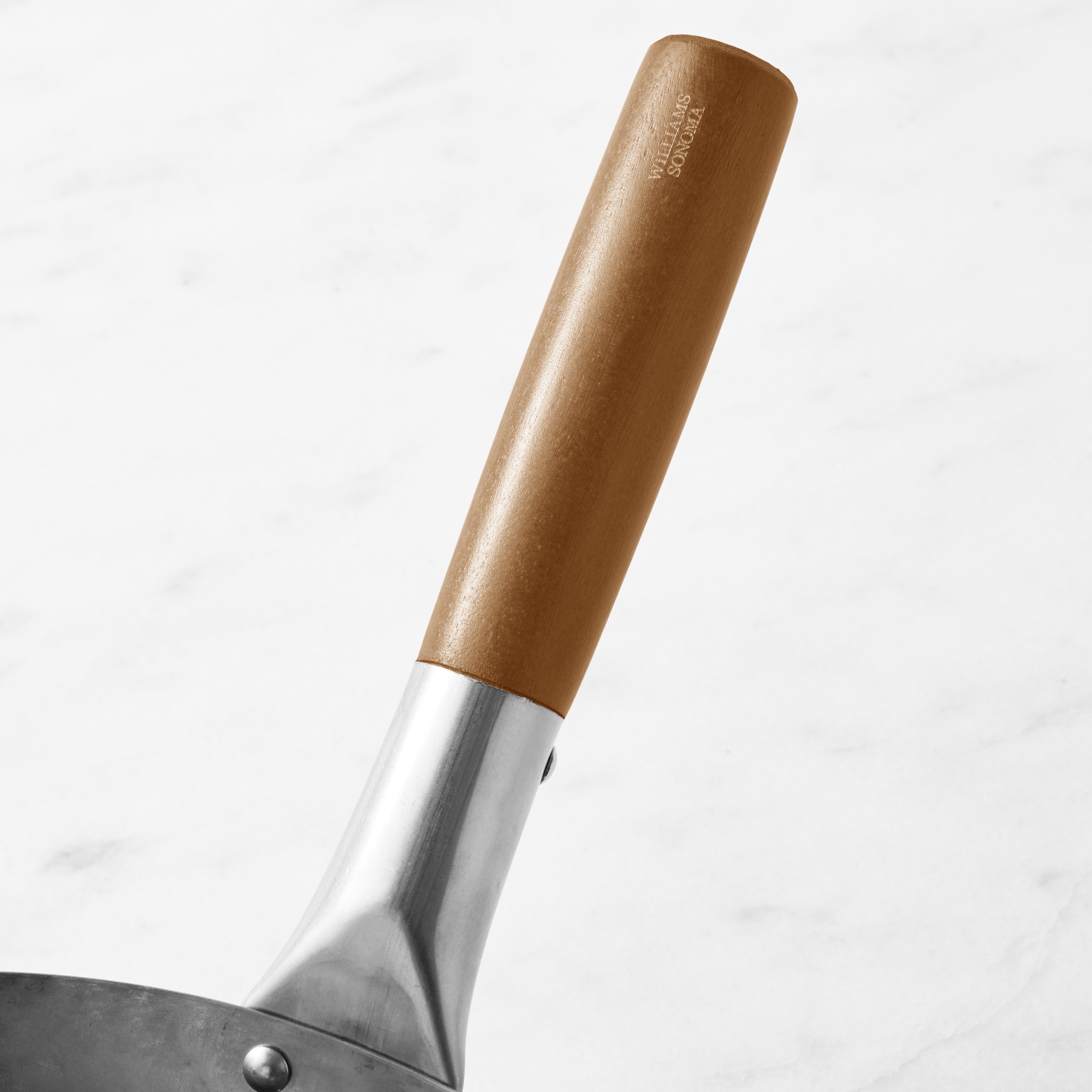 Williams Sonoma Carbon Steel Round-Bottom Wok with Ring, 14