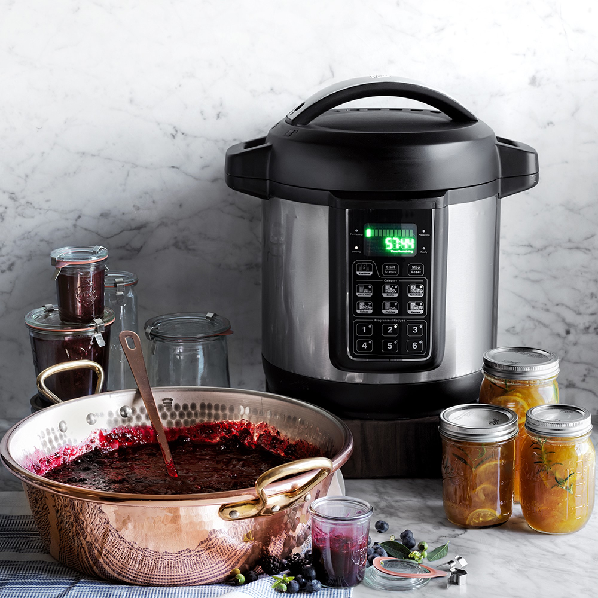 Mauviel Hammered Copper Jam Pan