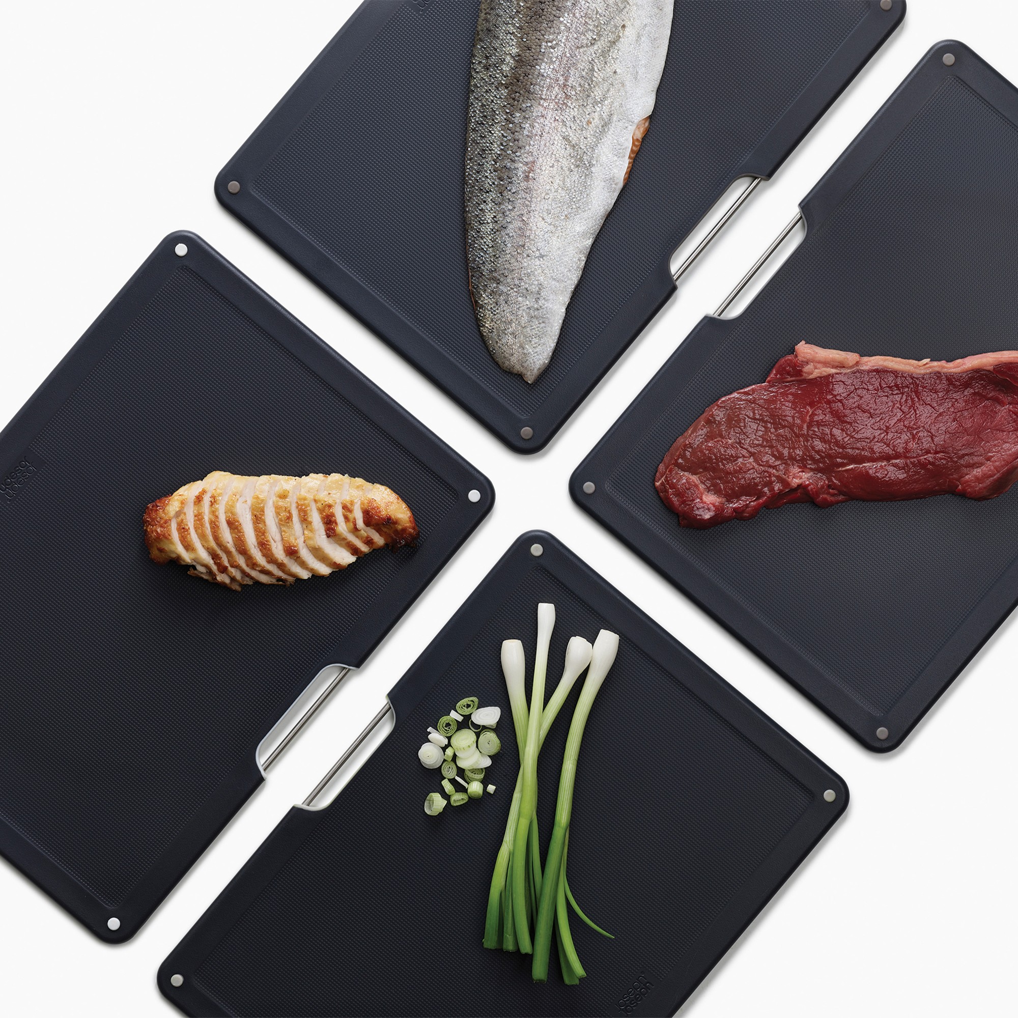 Joseph Joseph Folio Chopping Board, Steel, Set of 4