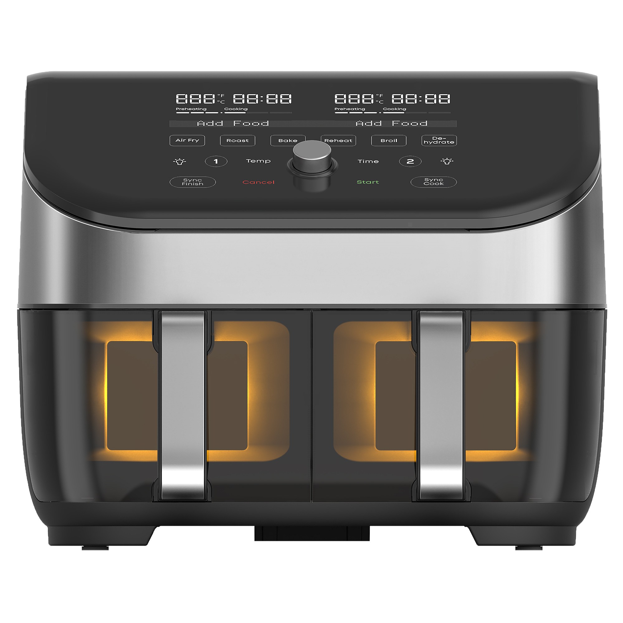 Instant Vortex™ Plus Dual ClearCook Stainless-Steel Air Fryer, 8-Qt.