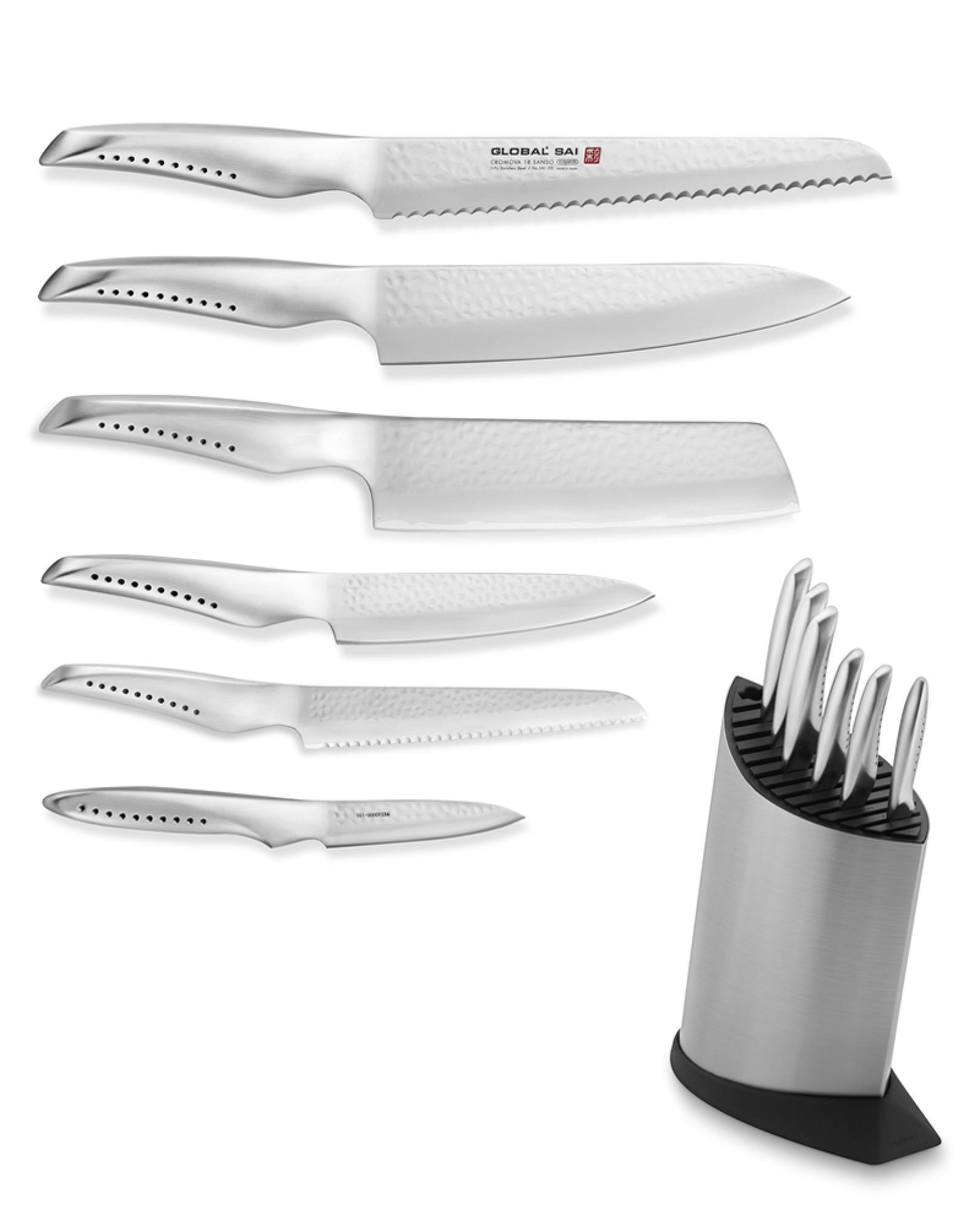 Global Sai Knife Block, Set of 7