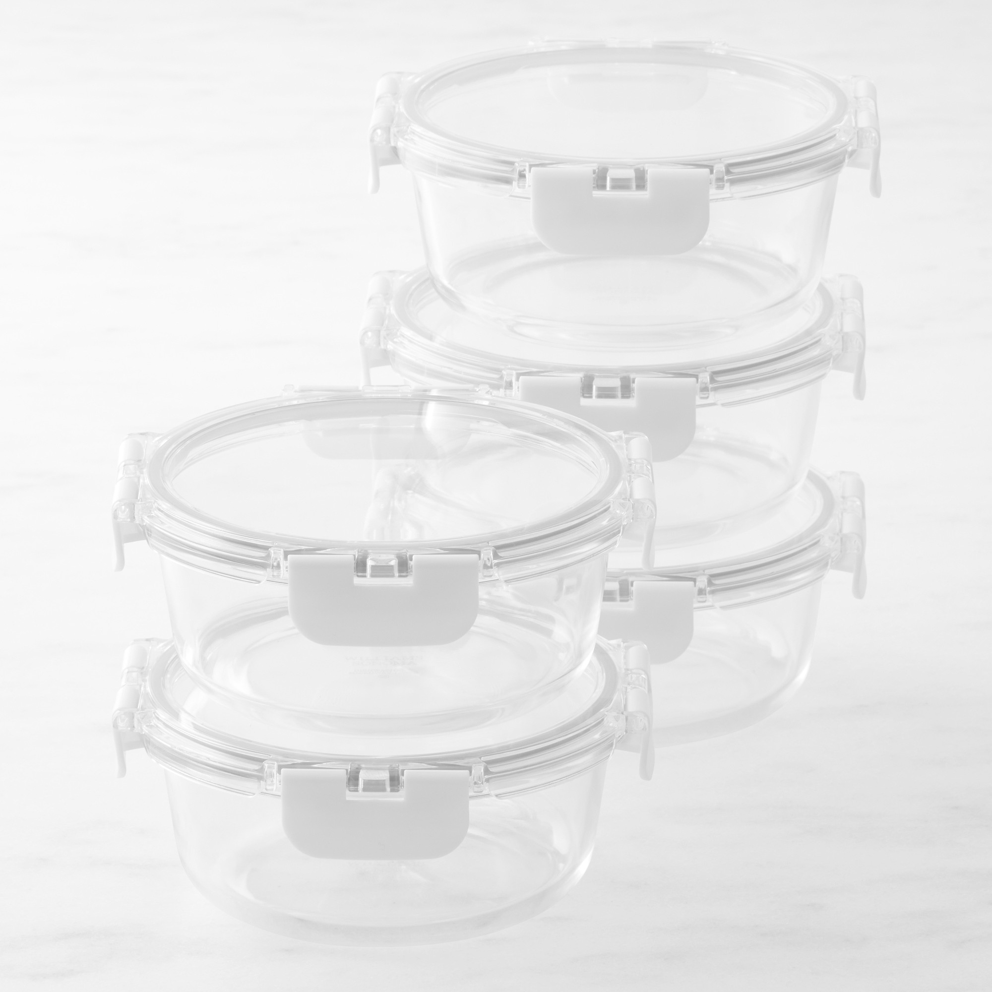 Hold Everything Round Glass Food Storage Containers, 10-Piece Set