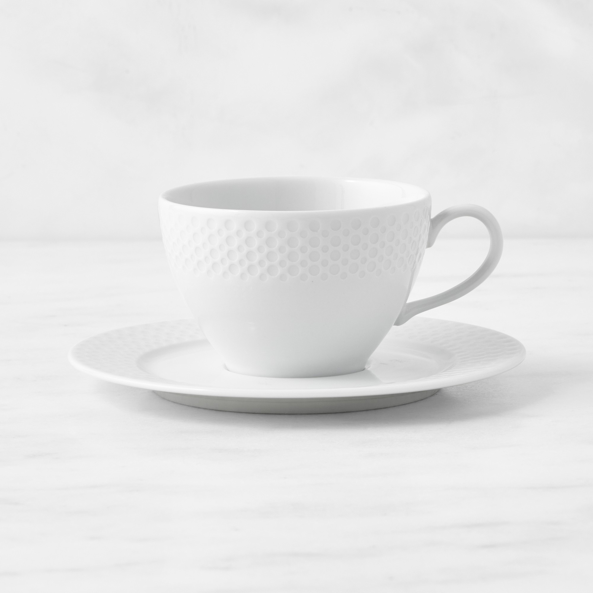 Pillivuyt Perle Porcelain Cups & Saucers