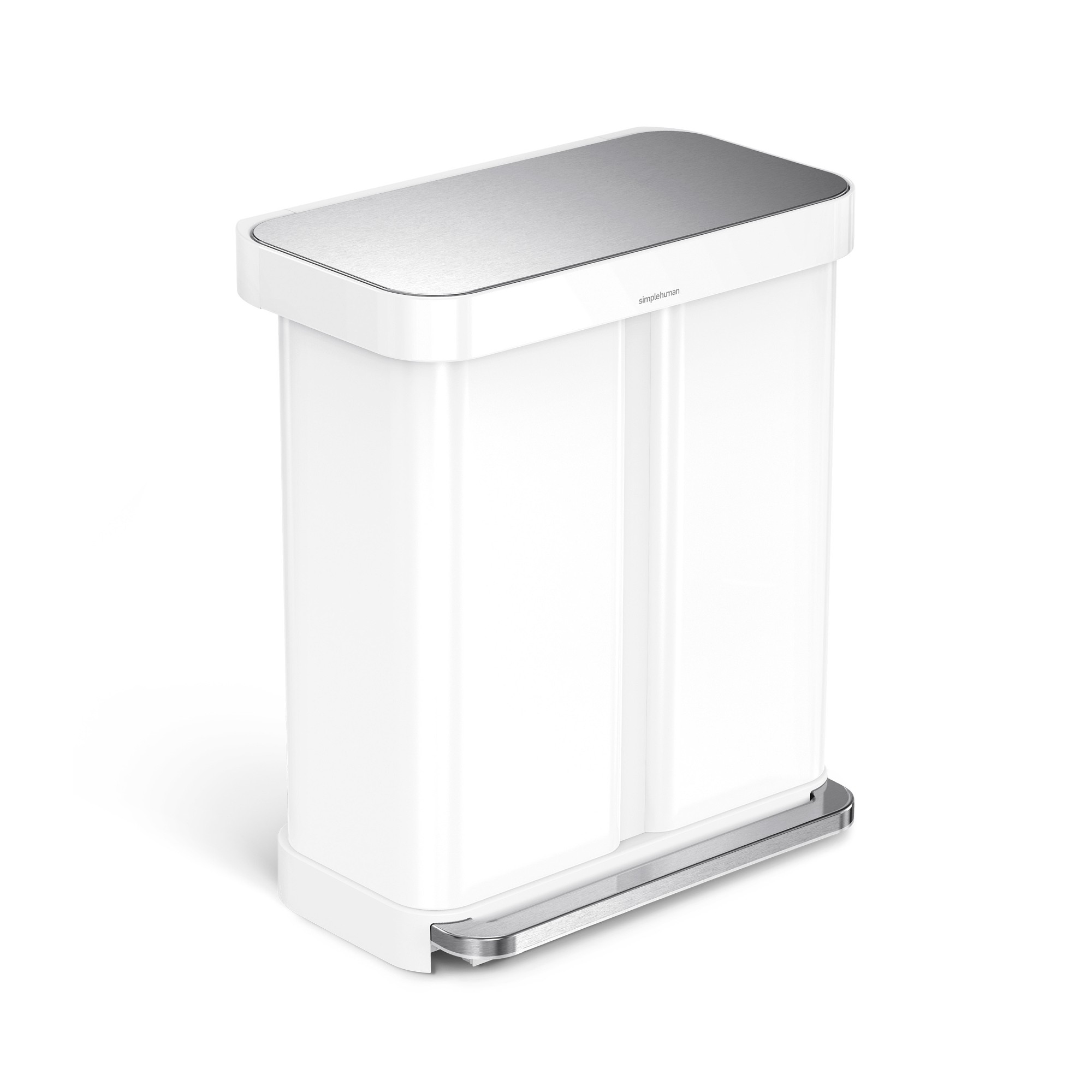 simplehuman™ Dual Compartment Step Can with Liner Pocket, 58L