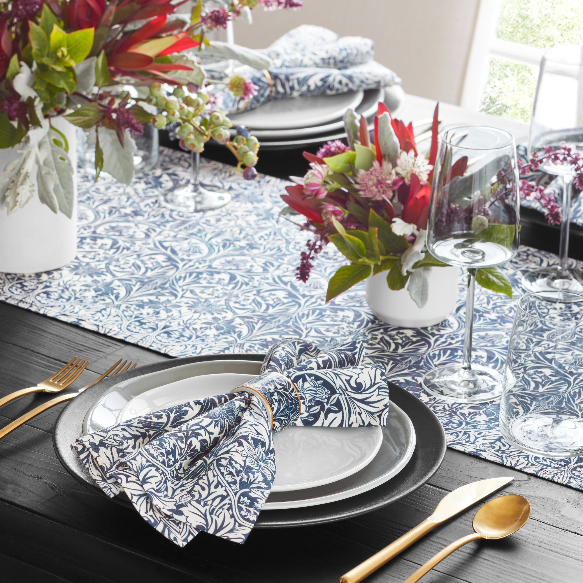 Morris & Co. x Williams Sonoma Bluebell Table Runner