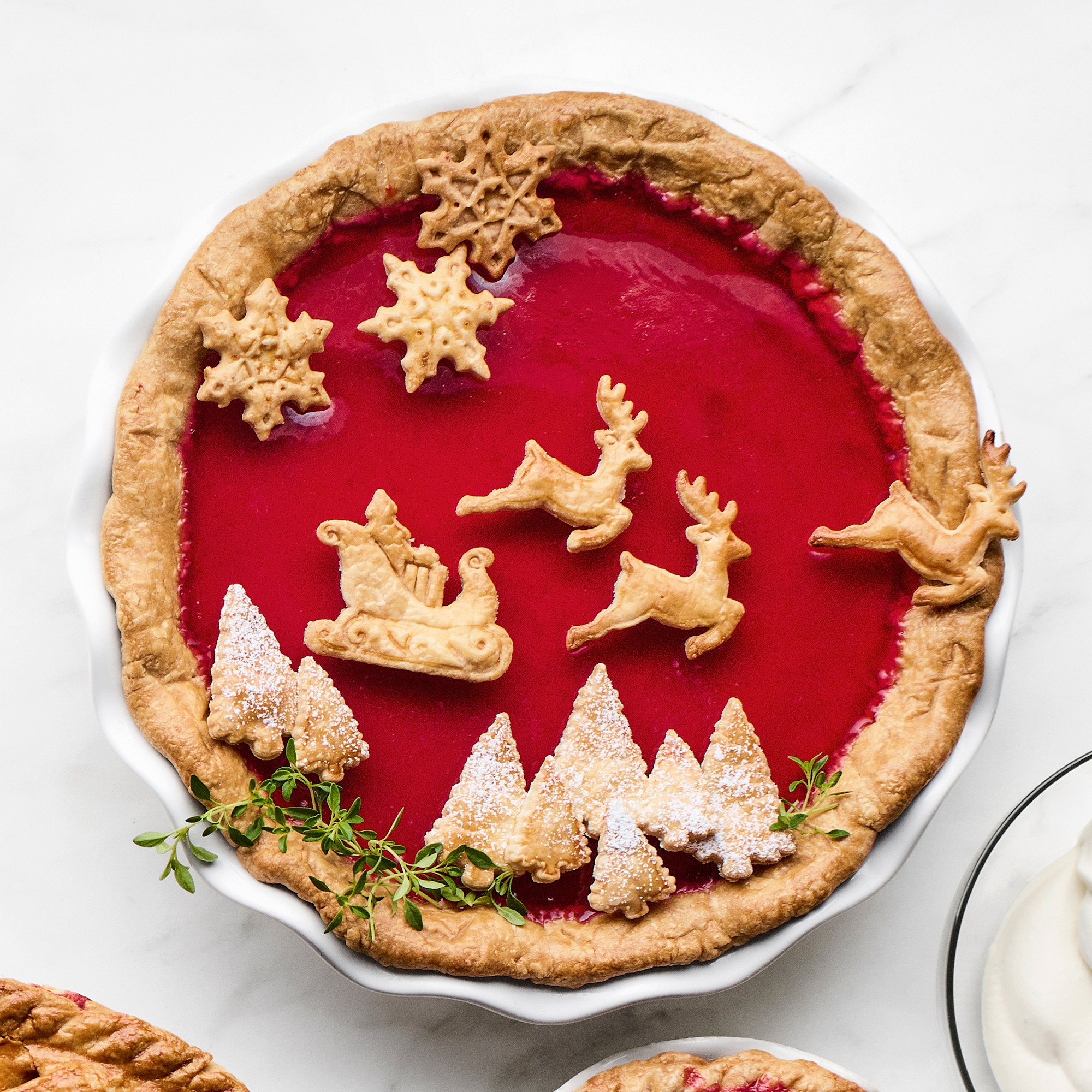 Williams Sonoma Holiday Twas Pie Punches, Set of 6