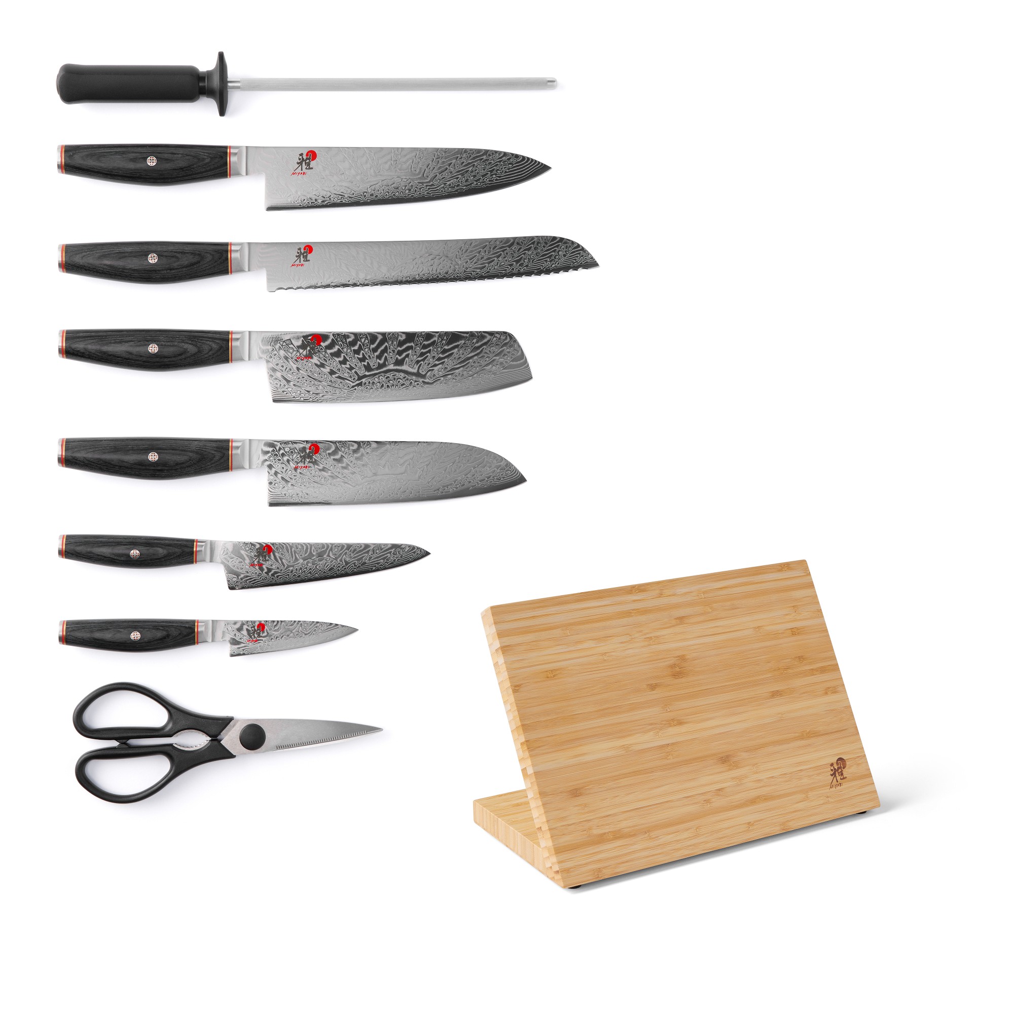 Miyabi Tenmei Easel Knives, Set of 9