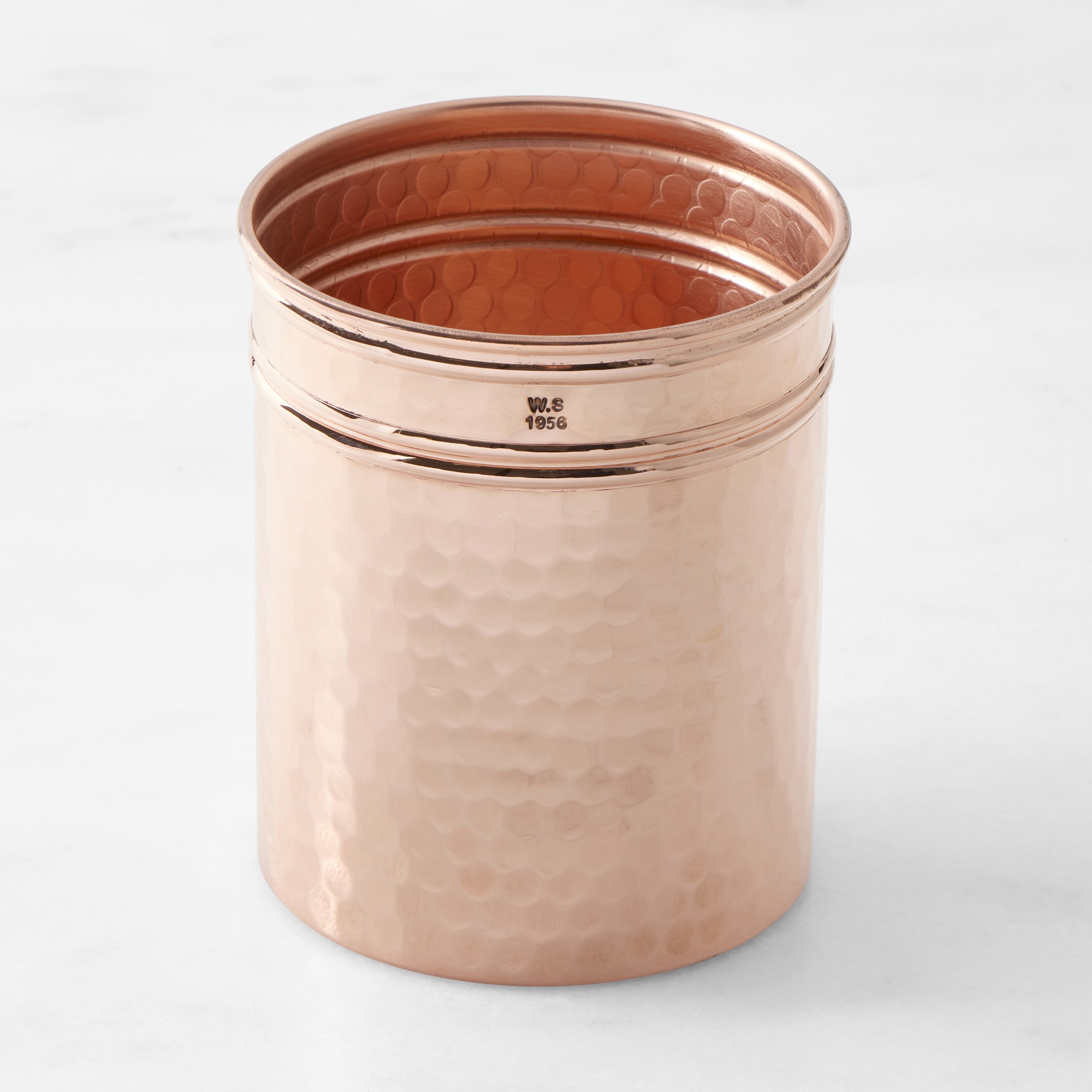 Williams Sonoma Hammered Copper Candle Sleeve
