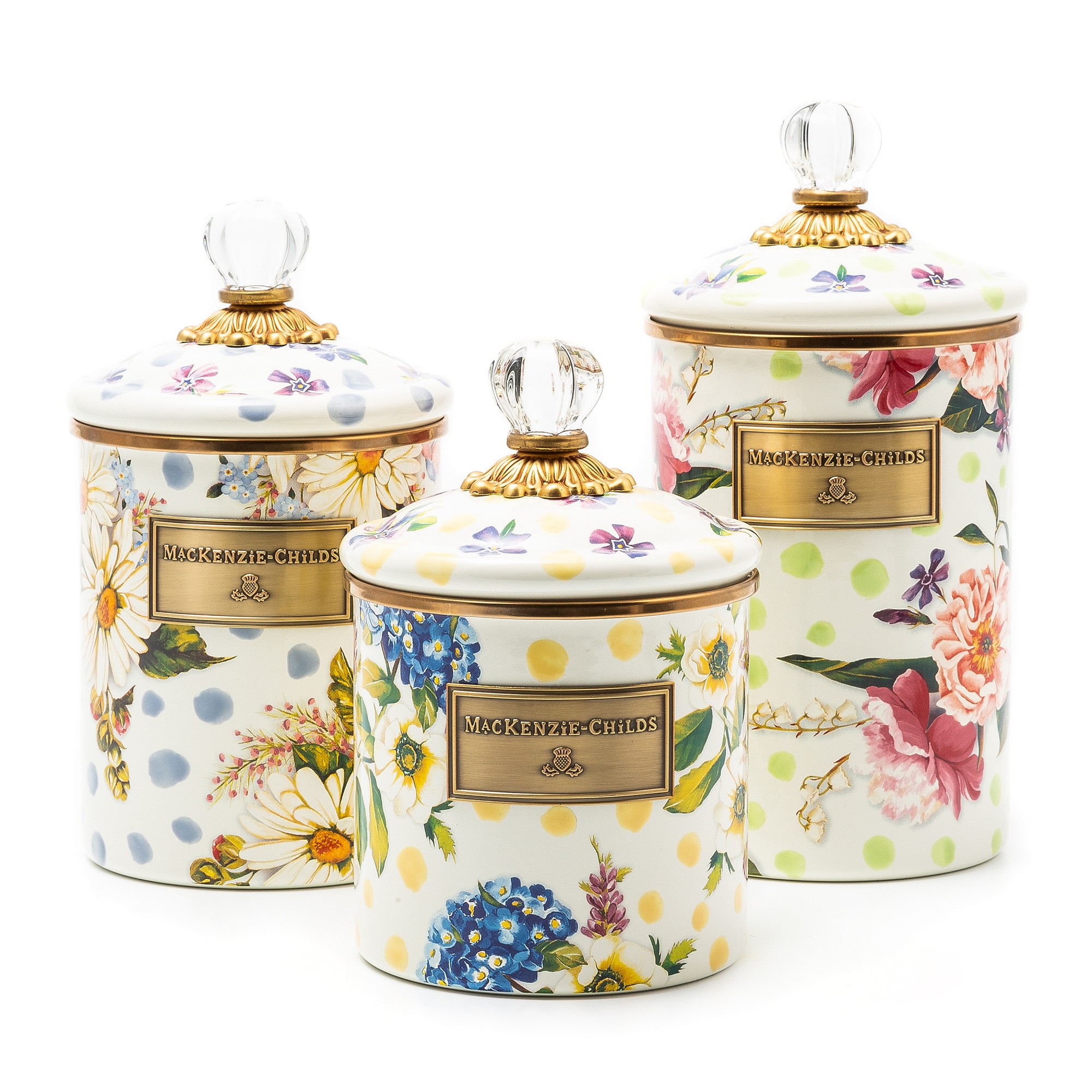 Mackenzie-Childs Wildflowers Enamel Canister