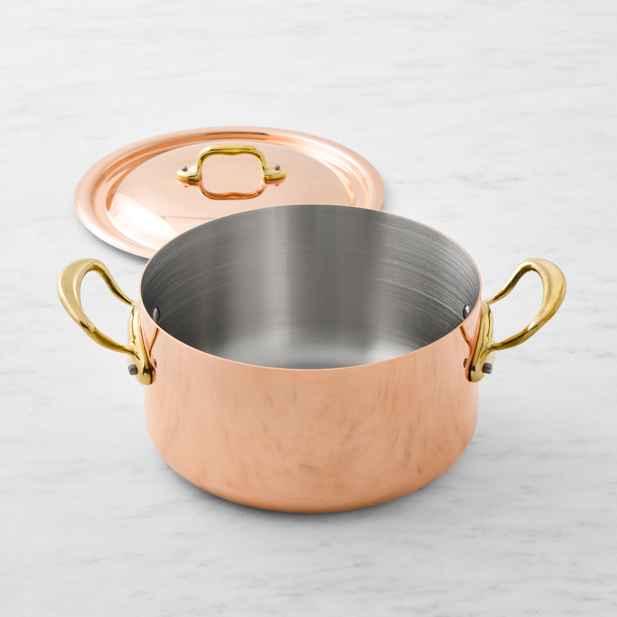Mauviel M'150B Copper Stew Stock Pot, 6 1/3-Qt.