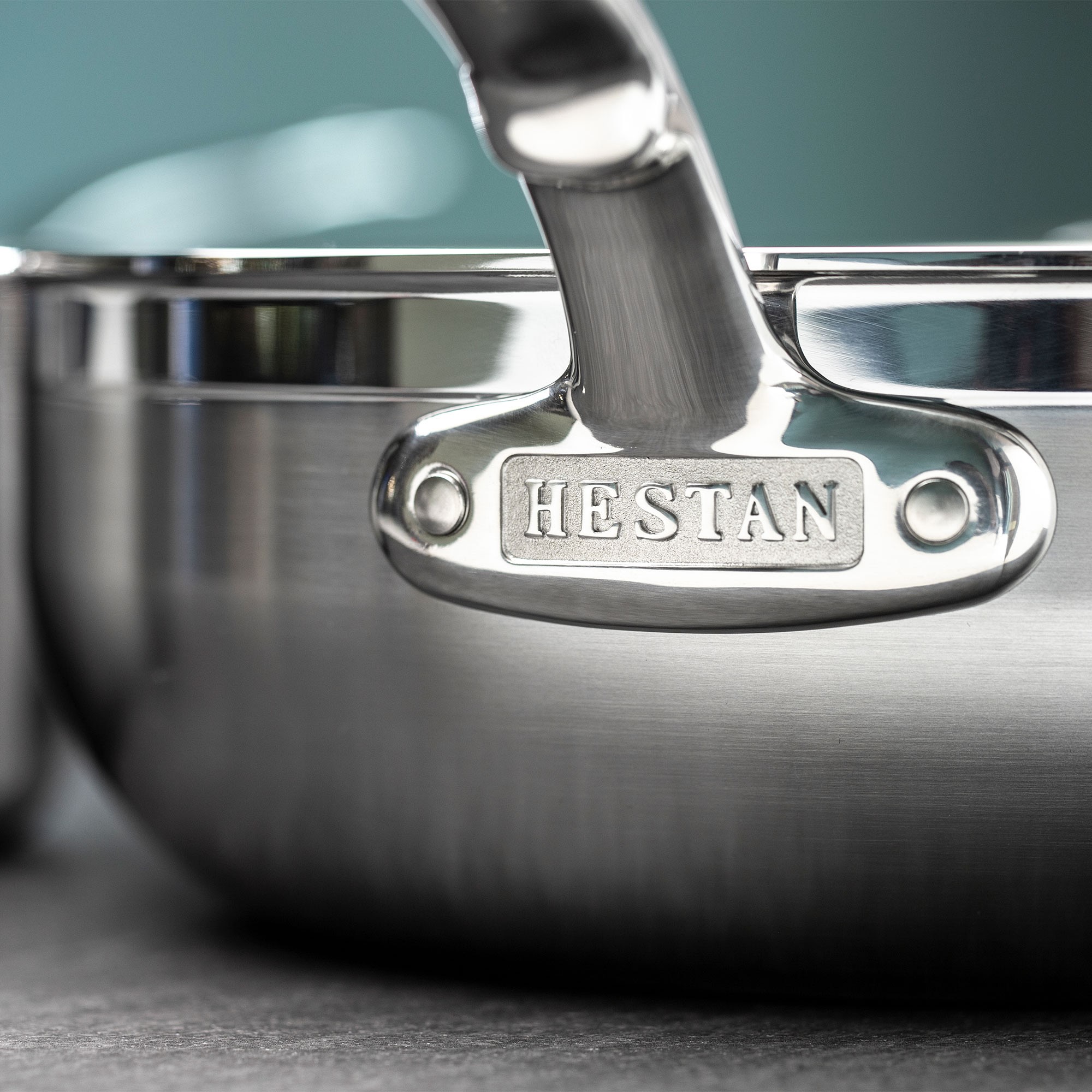 Hestan ProBond Professional Clad Stainless-Steel Essential Pan with Helper Handle, 5-Qt.