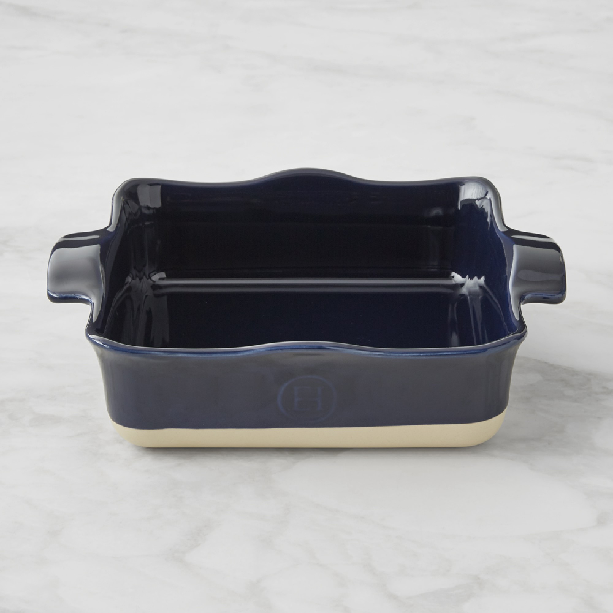 Emile Henry French Ceramic Ruffled Square Baker, 2-Qt.